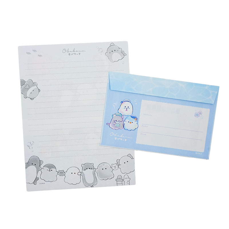 Obakenu Window Envelope Letter (Ocean)