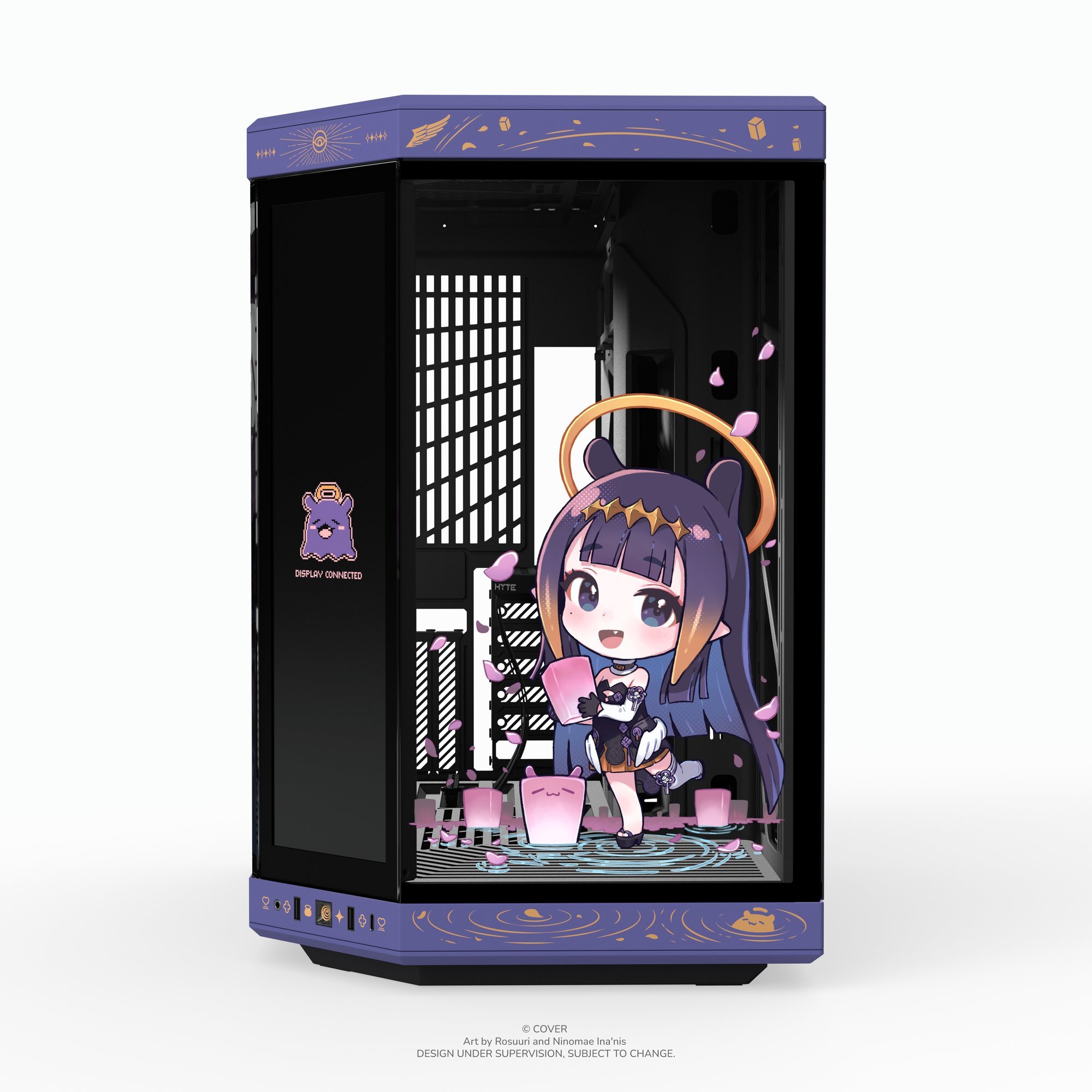 「官品代購」 hololive X HYTE Ninomae Ina'nis Y70TI 痛PC機箱🐙Ninomae Ina'nis