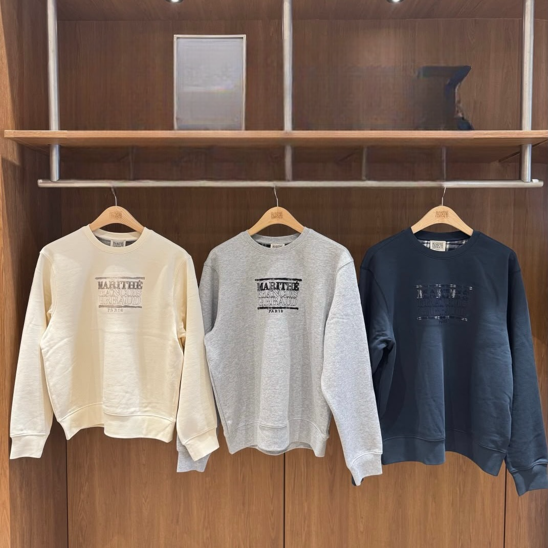 香港$700!!連線入code再減😱!! MARITHE FRANCOIS GIRBAUD (MFG)｜MFG46FSW213 CLASSIC LOGO CHECK APPLIQUE SWEATSHIRT [3 colors]  M450