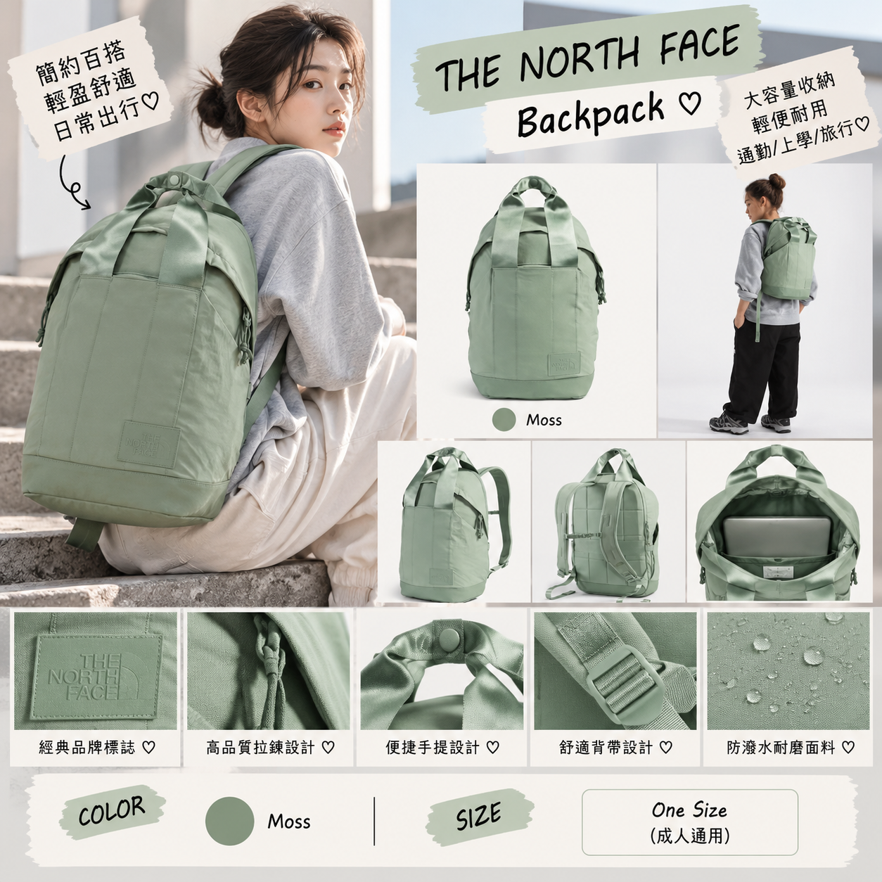 【預購】THE NORTH FACE N100901 Never Stop 尼龍雙肩包