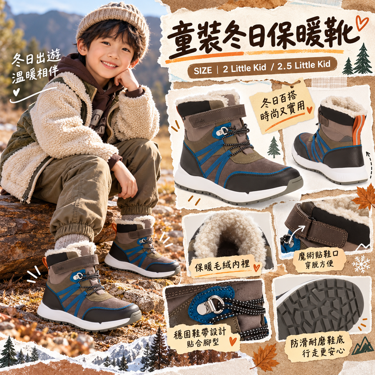 【預購】CLARKS N100903 Cub Blaze 童裝冬季靴