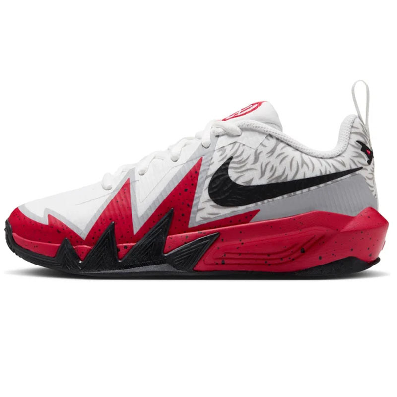 大童鞋 女生尺寸 NIKE S.T. DYNAMITE GS 白黑紅 透氣 運動 實戰 籃球鞋【IZ1672-100】
