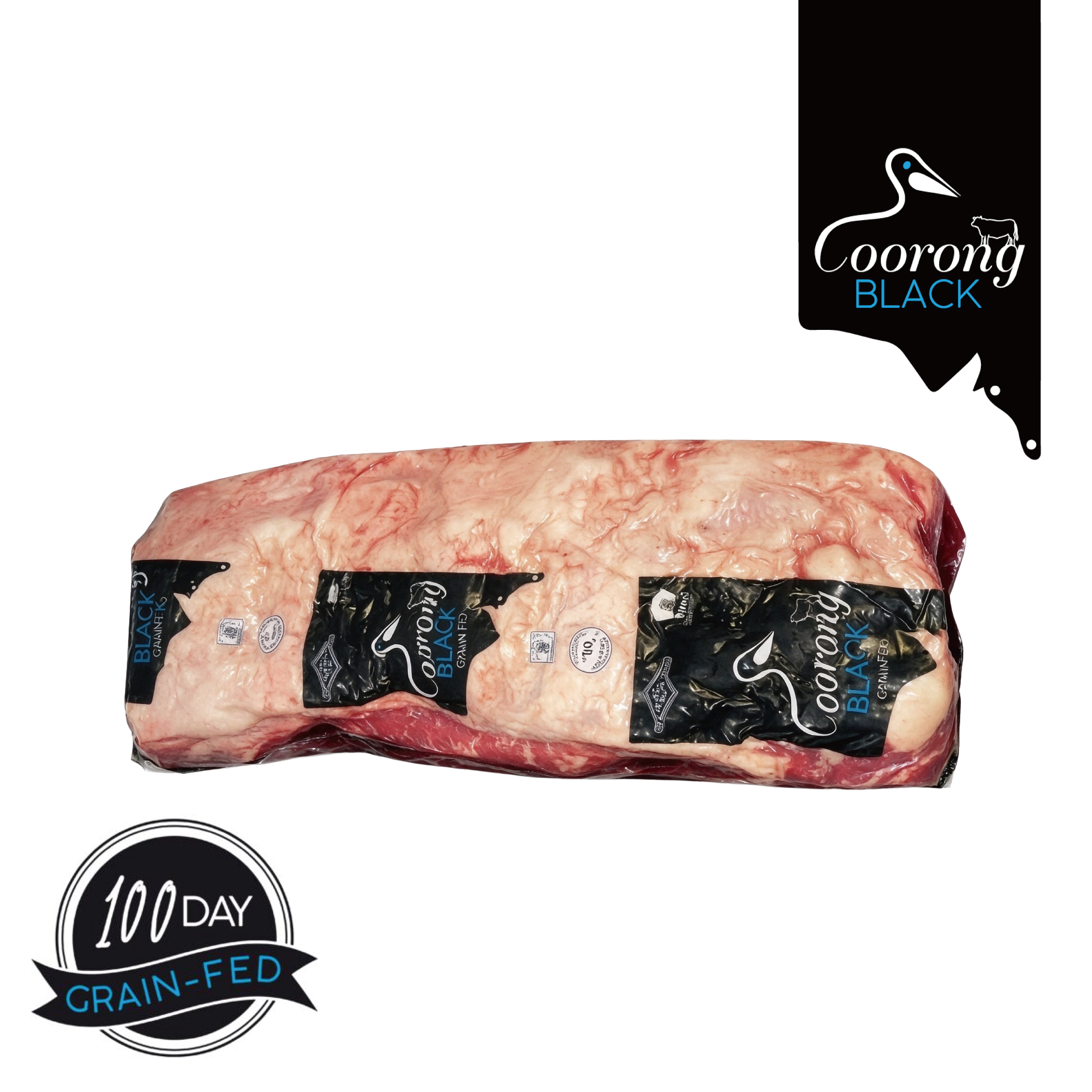 Australia "Coorong" Black 100 days Grain Fed Chilled Young Prime Striploin Whole