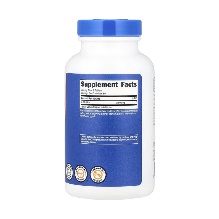 Nutricost, L-Citrulline, 120 Tablets (1,250 mg per Tablet)