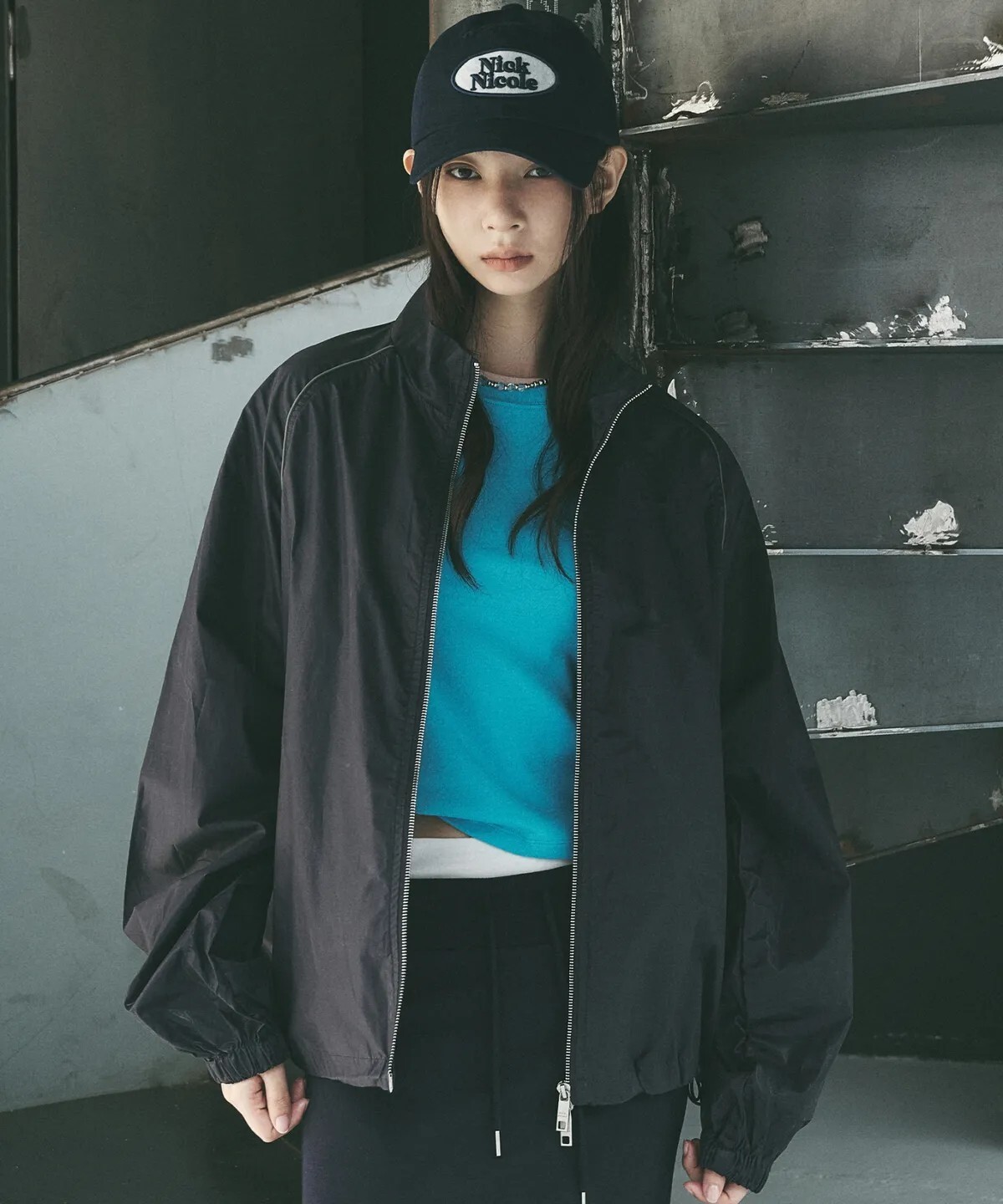 【OWN】Nick&Nicole Oversize 外套 滾邊 經典 薄款 單一尺寸 女生 黑色 灰色 深藍