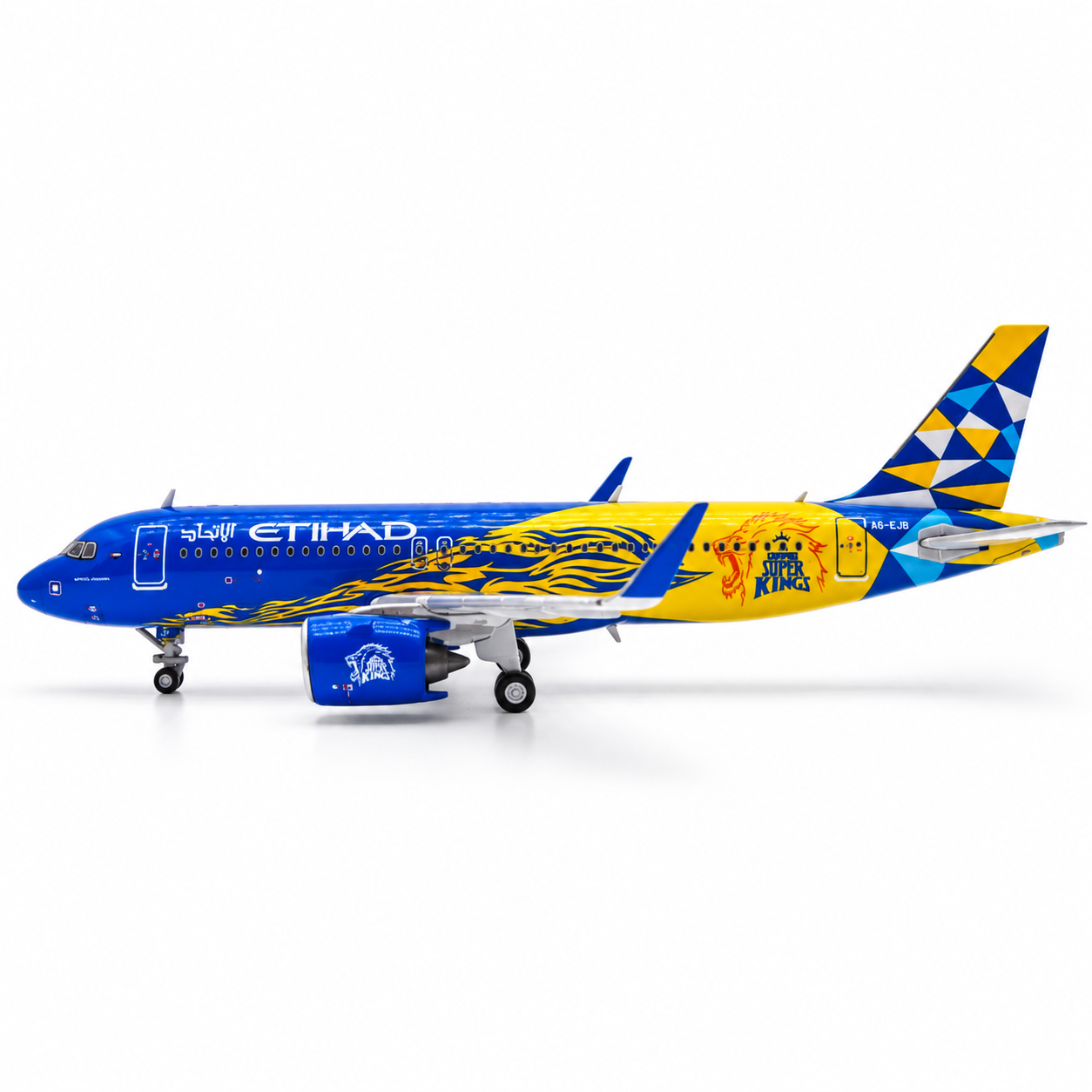 JC wings 1/400 阿提哈德航空 A320-200 A6-EJB 清奈超級國王彩繪