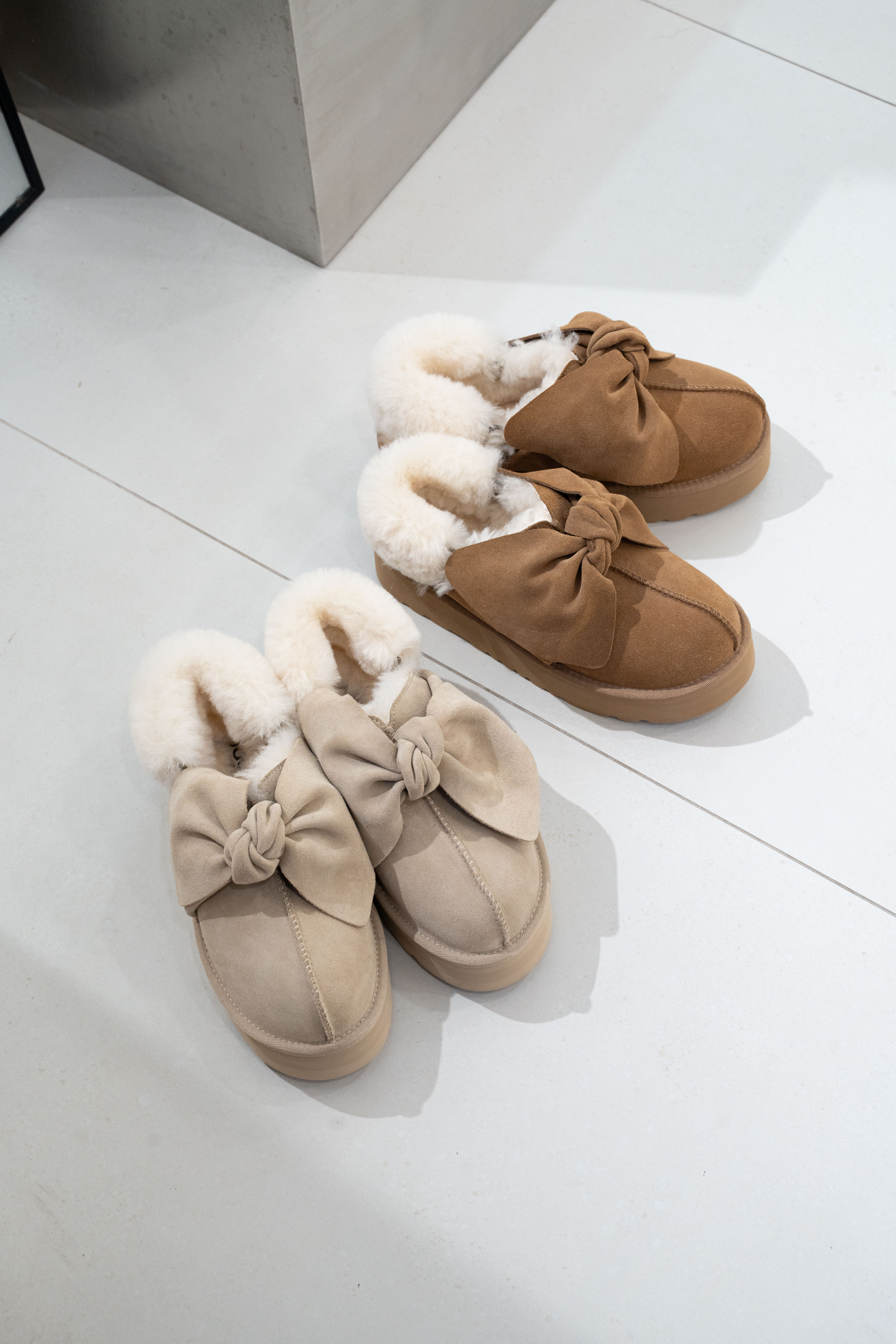 【2色入】UGG Ozlana 2026AW Oversized Bow Platform Slipper