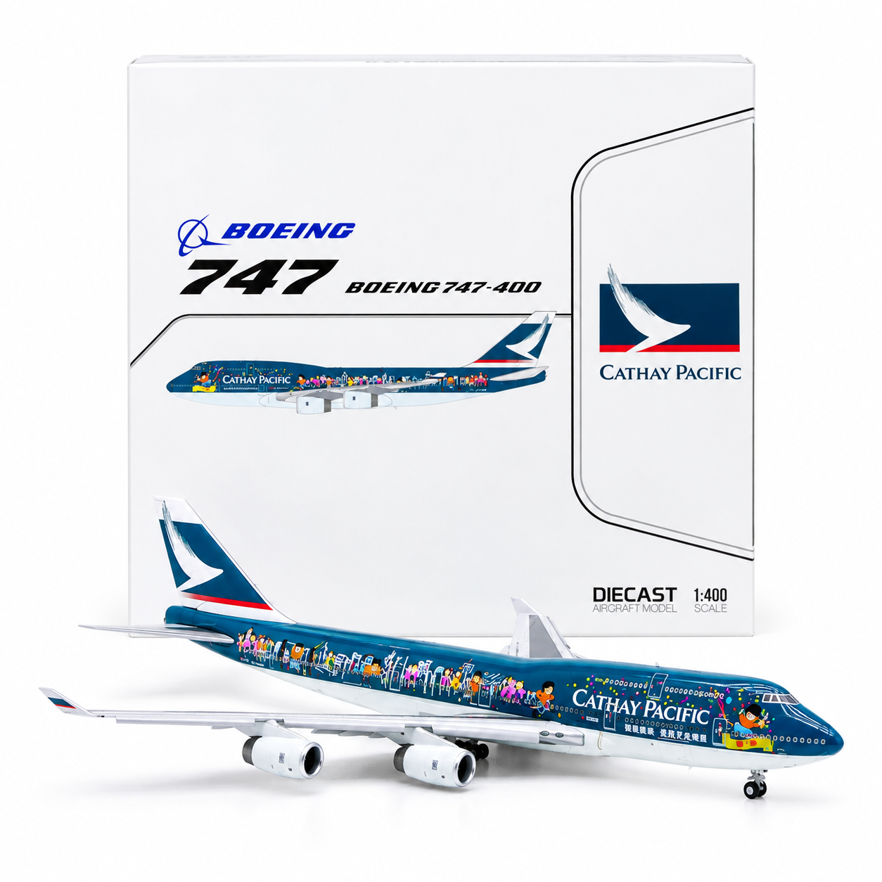 JC wings 1/400 國泰航空 波音747-400 B-HOX 香港精神號