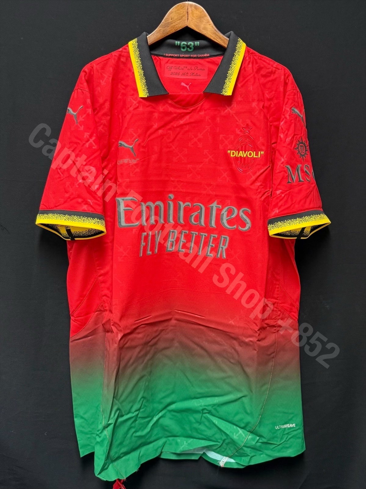 (Boxset) AC Milan 2024-2025 Puma x Off-White Red Authentic Player Shirt