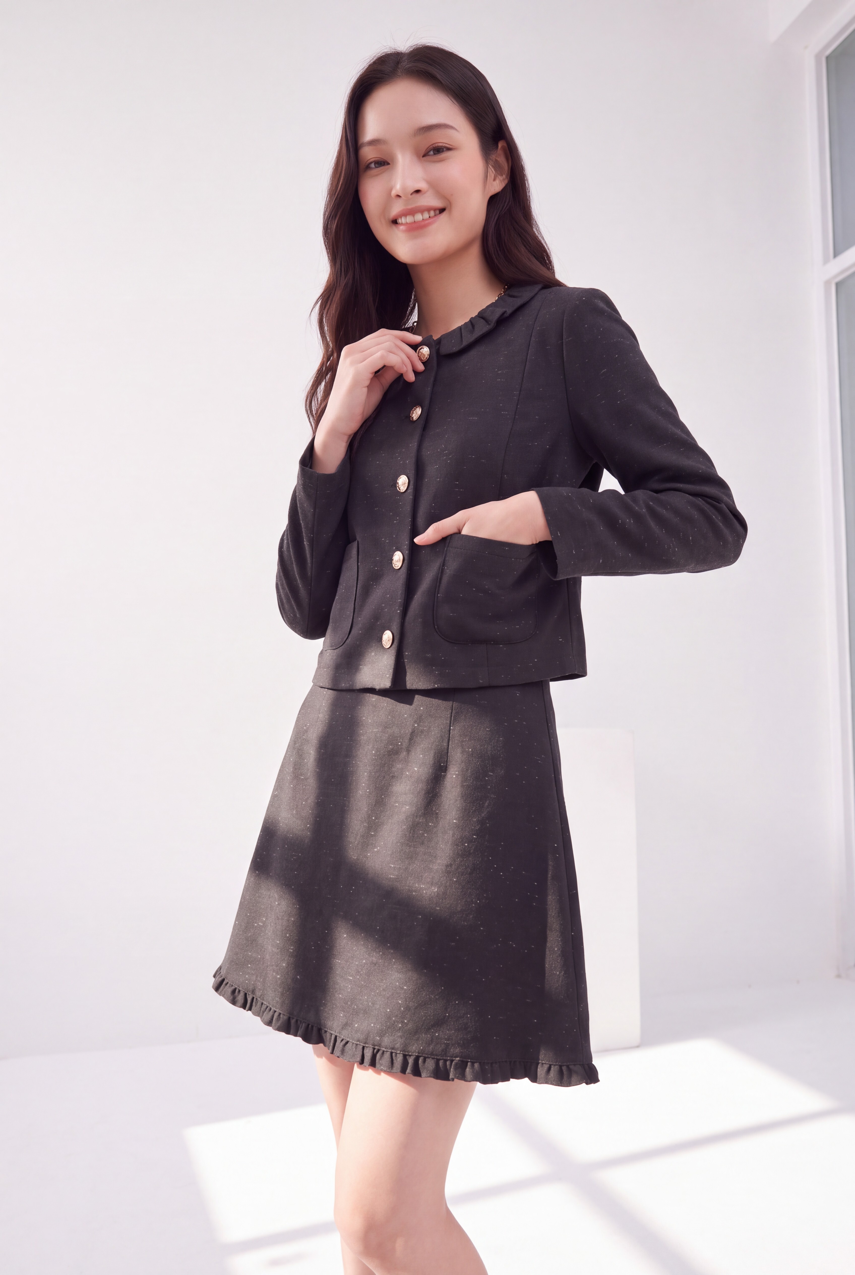 Structured A-Line Mini Skirt SK0839