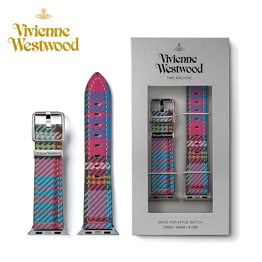 VVS32LMT Vivienne Westwood 格紋設計的 Apple Watch 專用替換皮革／複合材質錶帶