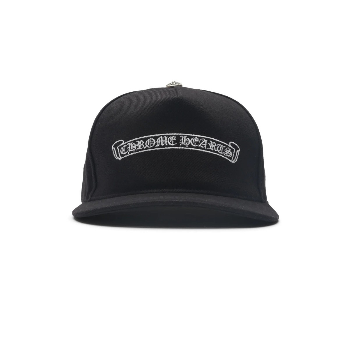 CHROME HEARTS HAT 克羅心 捲軸字 棒球帽 925銀飾 歌德 黑色