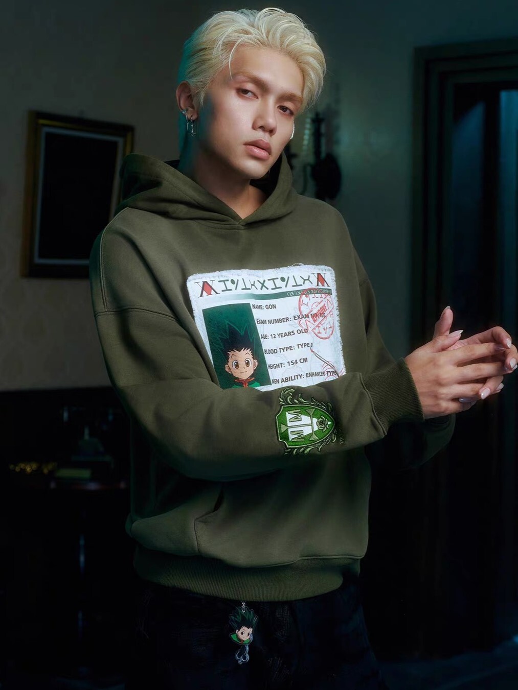 MEDM X Hunter × Hunter Collaboration Series Character Profile Embroidery Hoodie