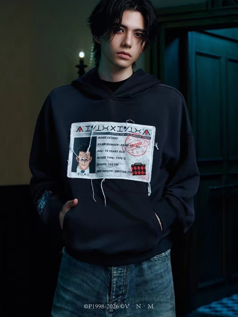 MEDM X Hunter × Hunter Collaboration Series Character Profile Embroidery Hoodie