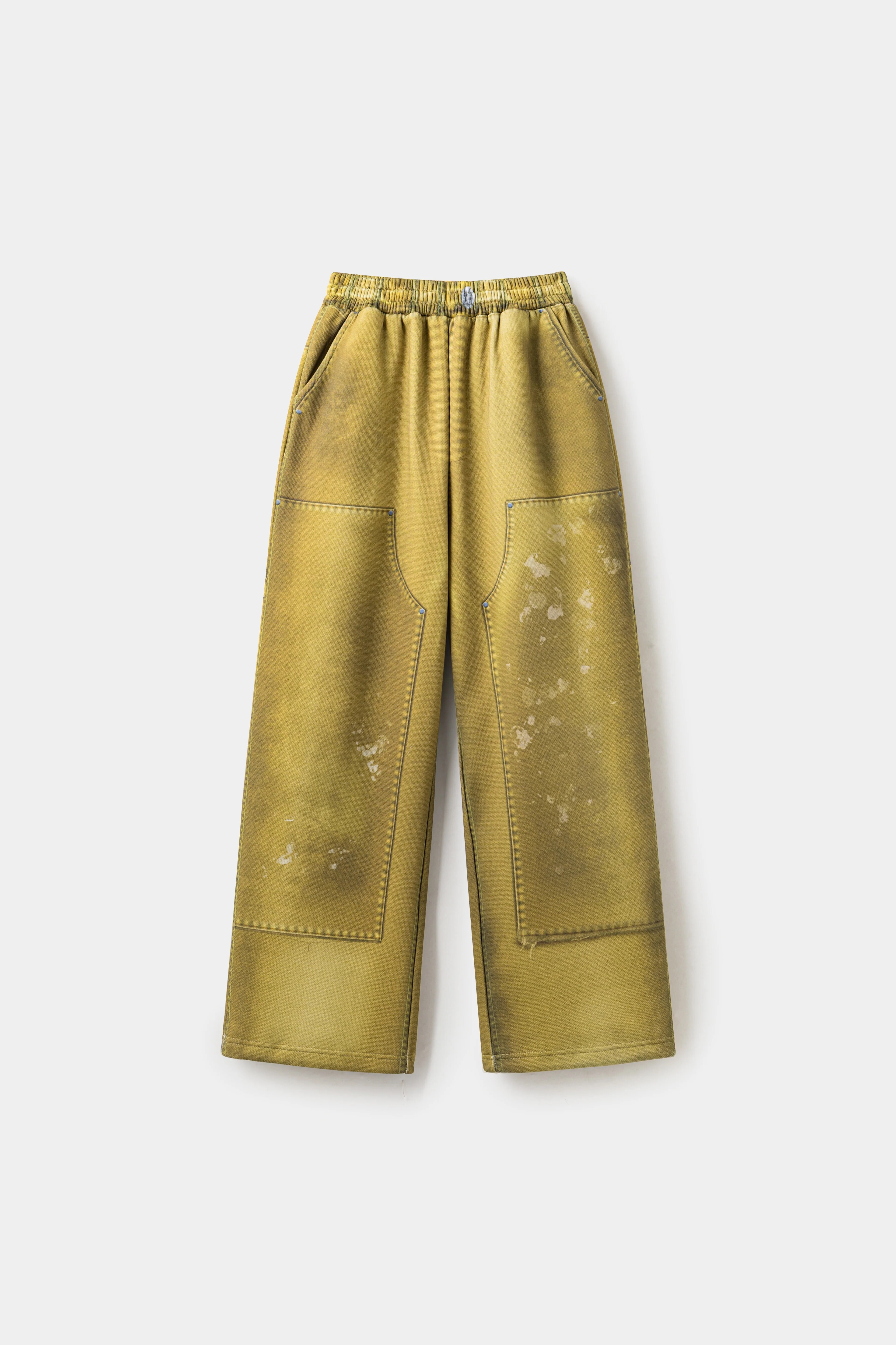 【Focus Store】現貨秒發 SSSTUFFF Distressed Printed Double Knee Sweatpants "Yellow" 黃色
