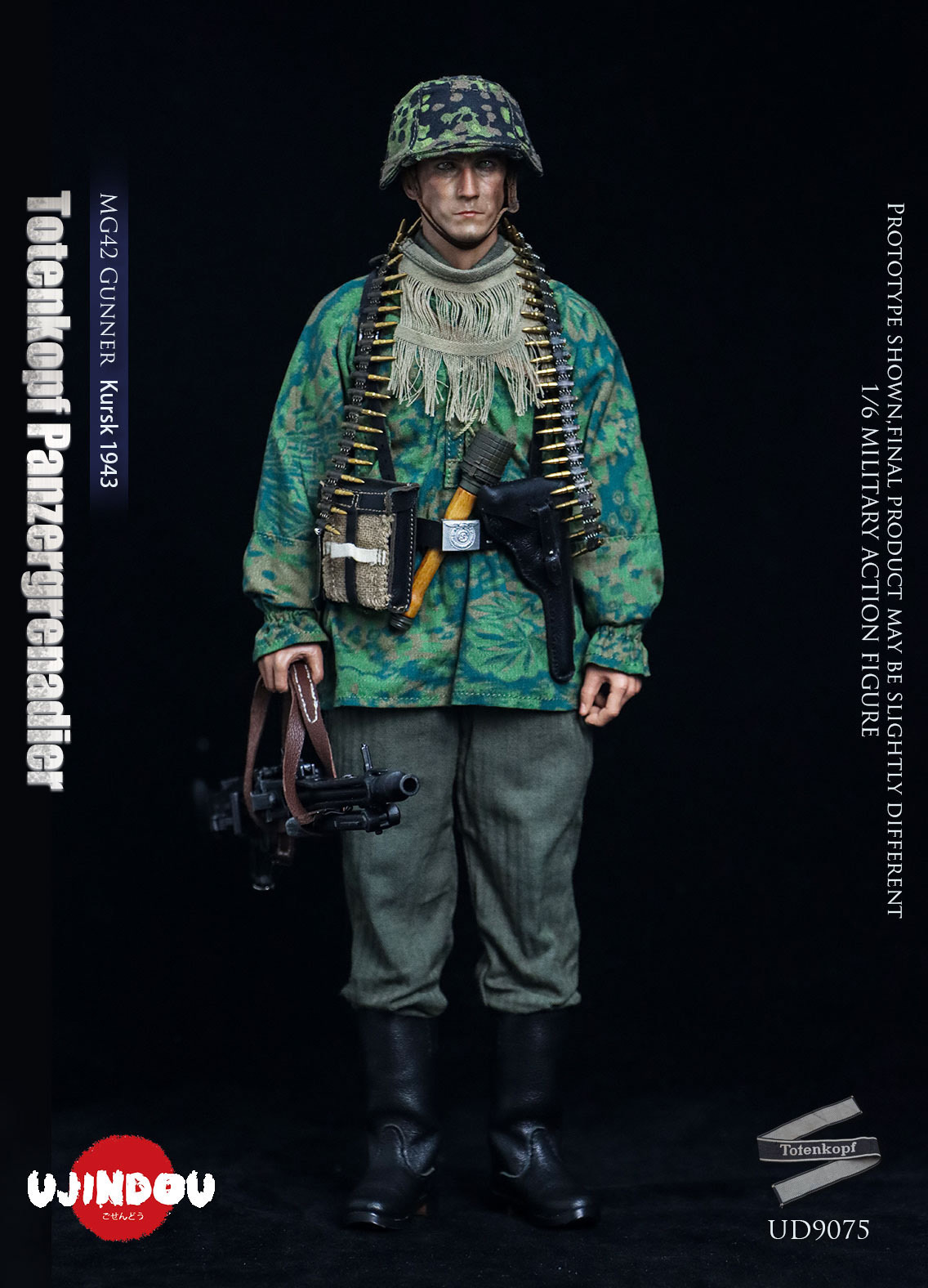 (預訂) 禦戰道 UJINDOU UD9075 1/6 二戰德軍骷髏師 MG42 機槍手 庫爾斯克 1943