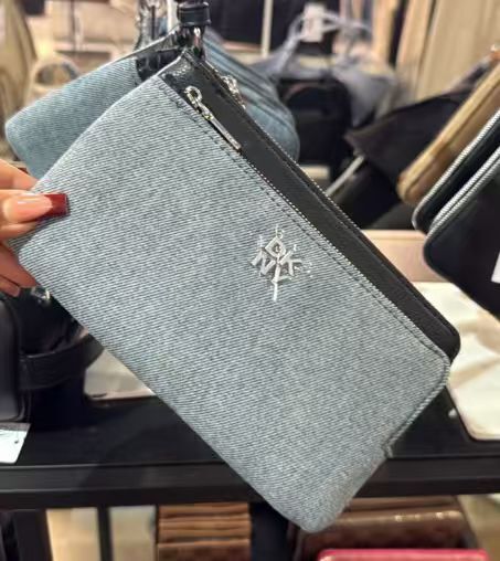 【預購】DKNY N100919 雙拉鏈手拿包 (藍色)