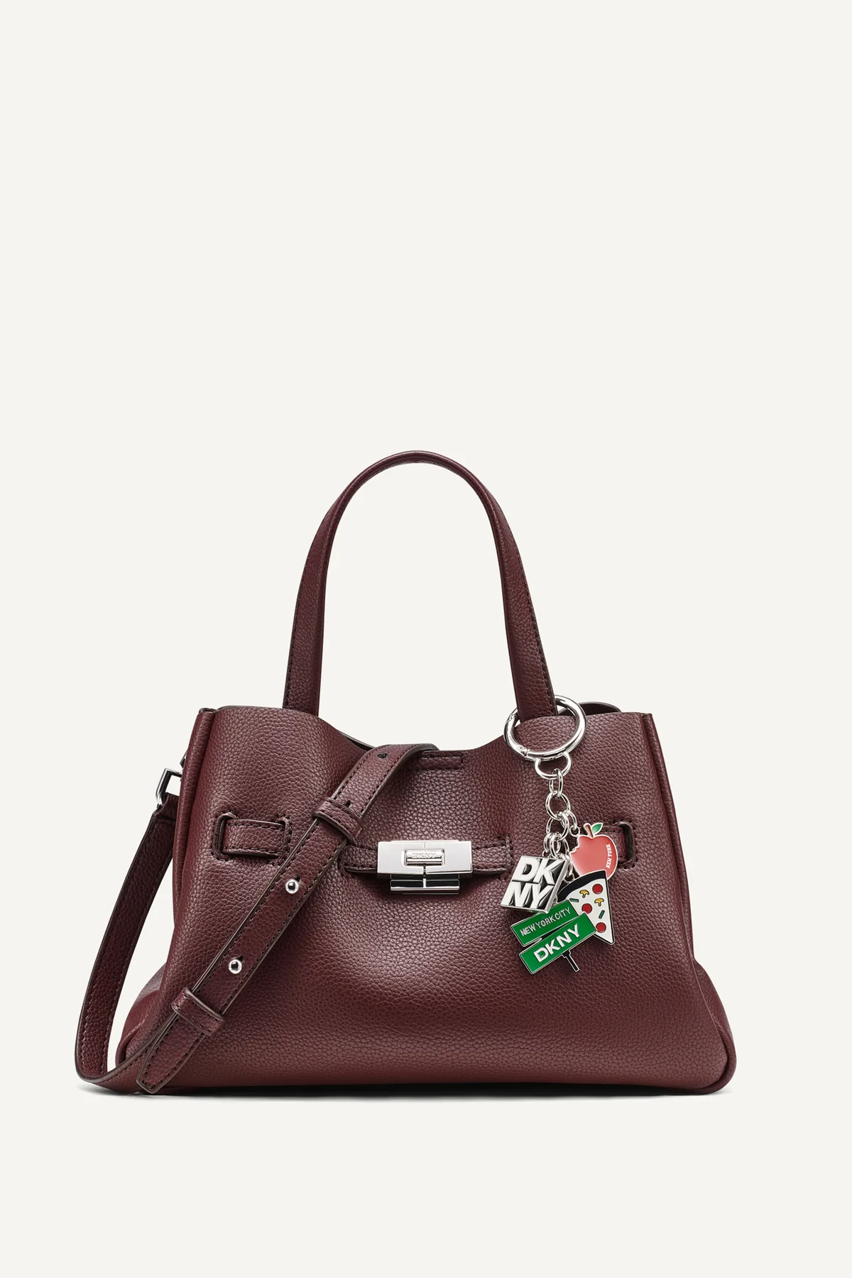 【預購】DKNY N100924 BRYAR 小號手提包 (酒紅色)