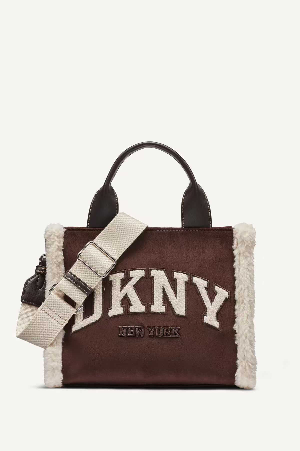 【預購】DKNY N100926 HADLEE 毛絨飾邊托特包