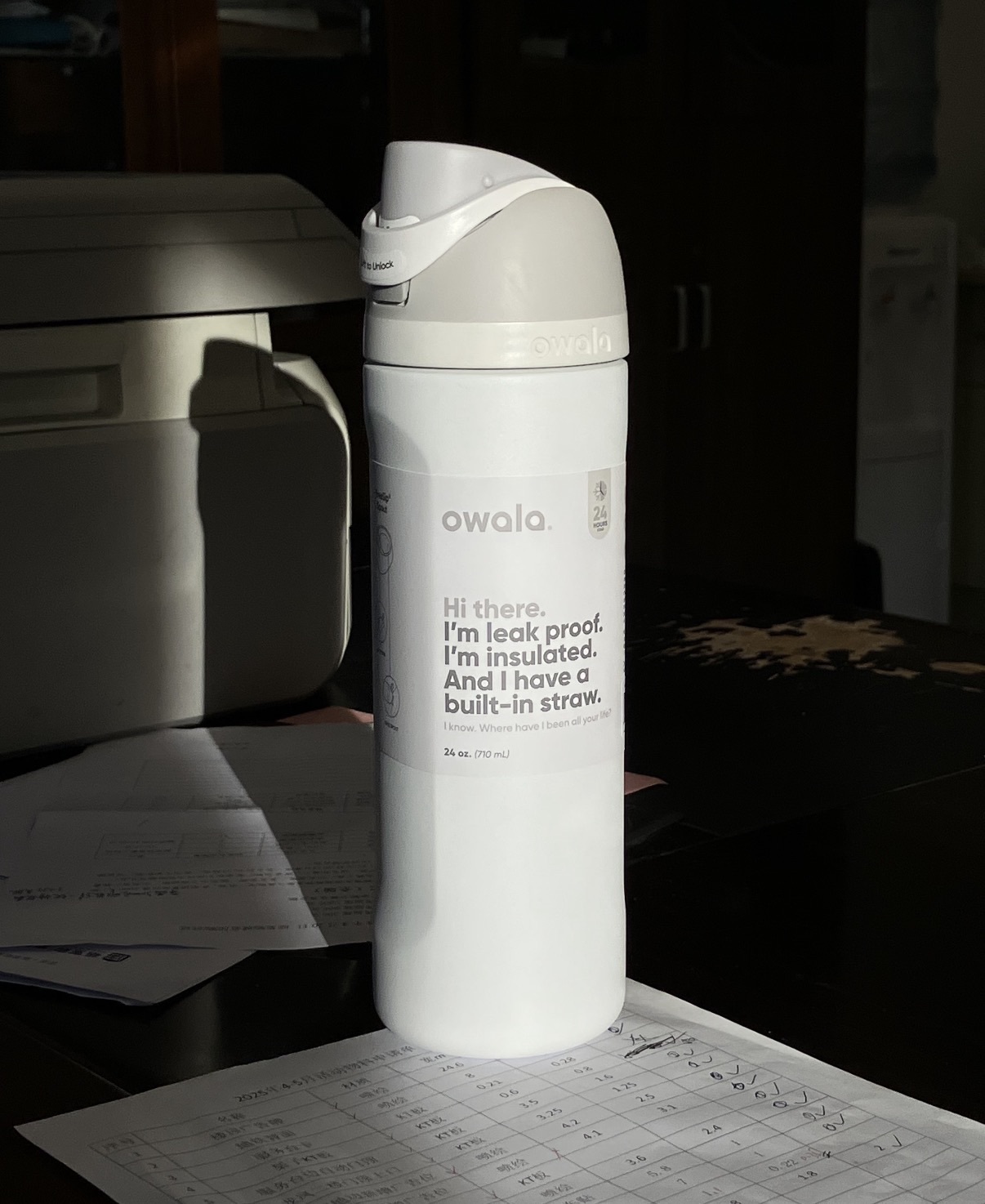 <雙十限定活動🇹🇼>Owala 一鍵開蓋不鏽鋼雙飲水壺 24oz（710ml)