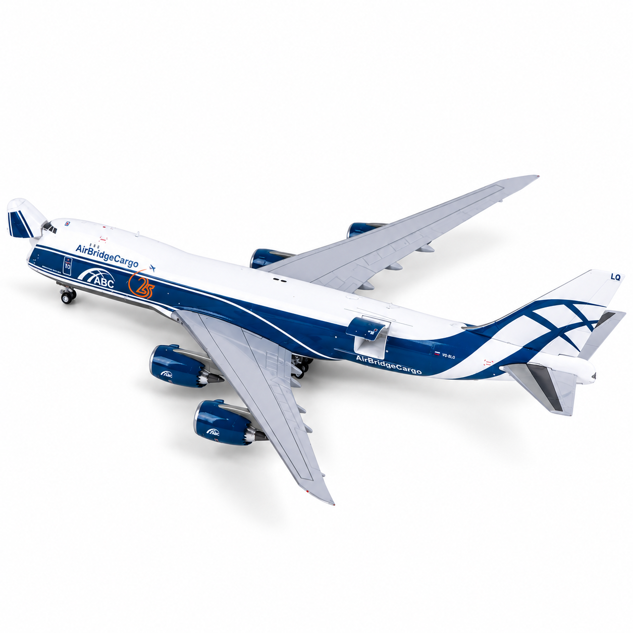 JC wings 1/400 空橋貨運航空 波音747-8F VQ-BLQ 25週年互動系列塗裝