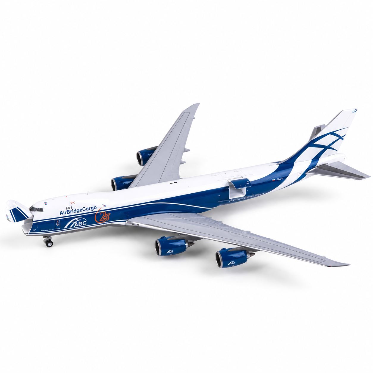 JC wings 1/400 空橋貨運航空 波音747-8F VQ-BLQ 25週年互動系列塗裝
