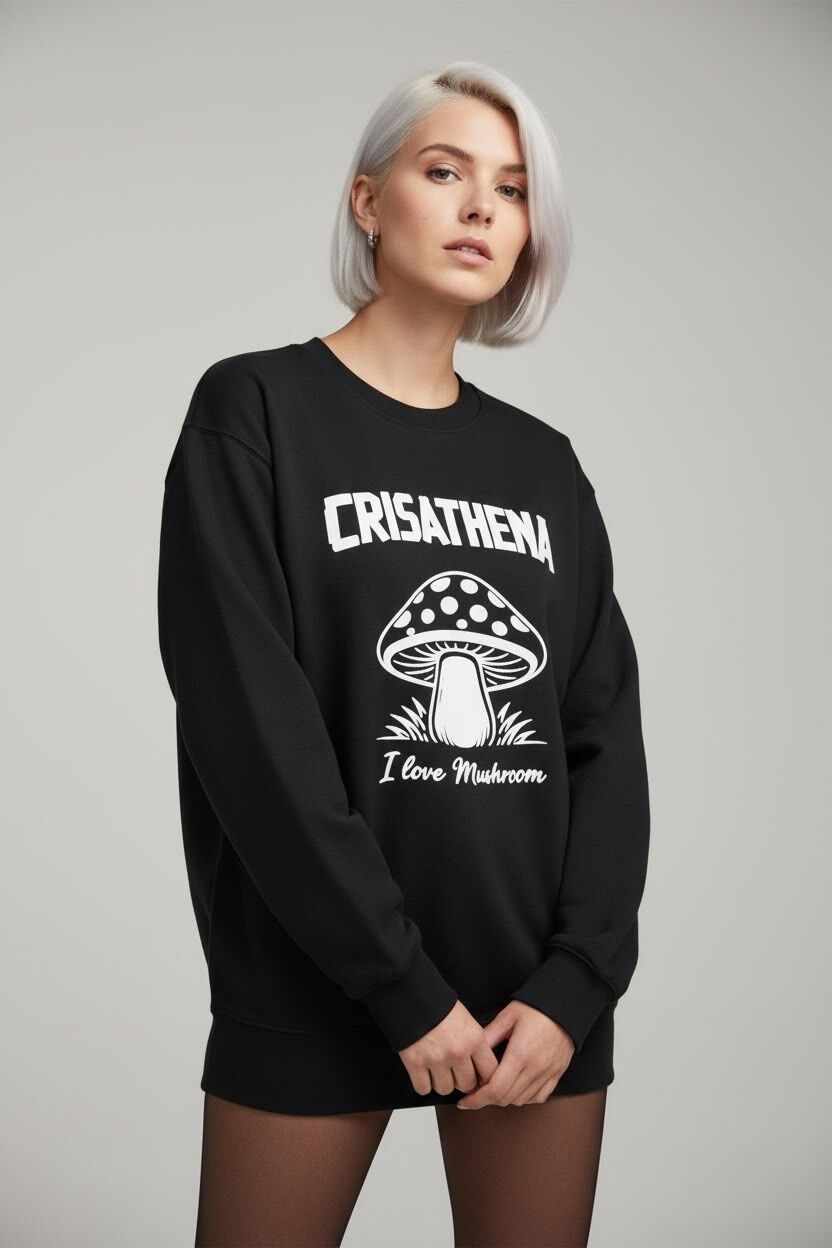 1009CT40-CRISATHENA-FH-蘑菇圖案衛衣 (A40 黑色 / B40 白色)