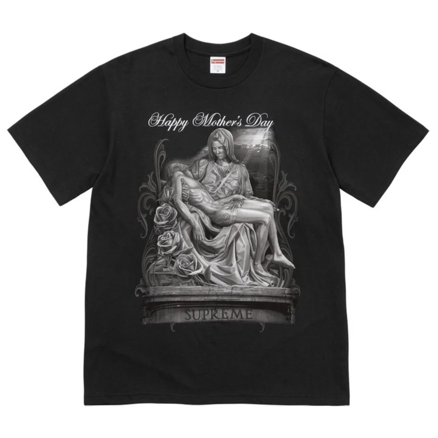 -(B3c04)-SUPREME  TEARS TEE HAPPY MOTHER'S DAY 聖母憐子 短Ｔ黑色-FW26T66