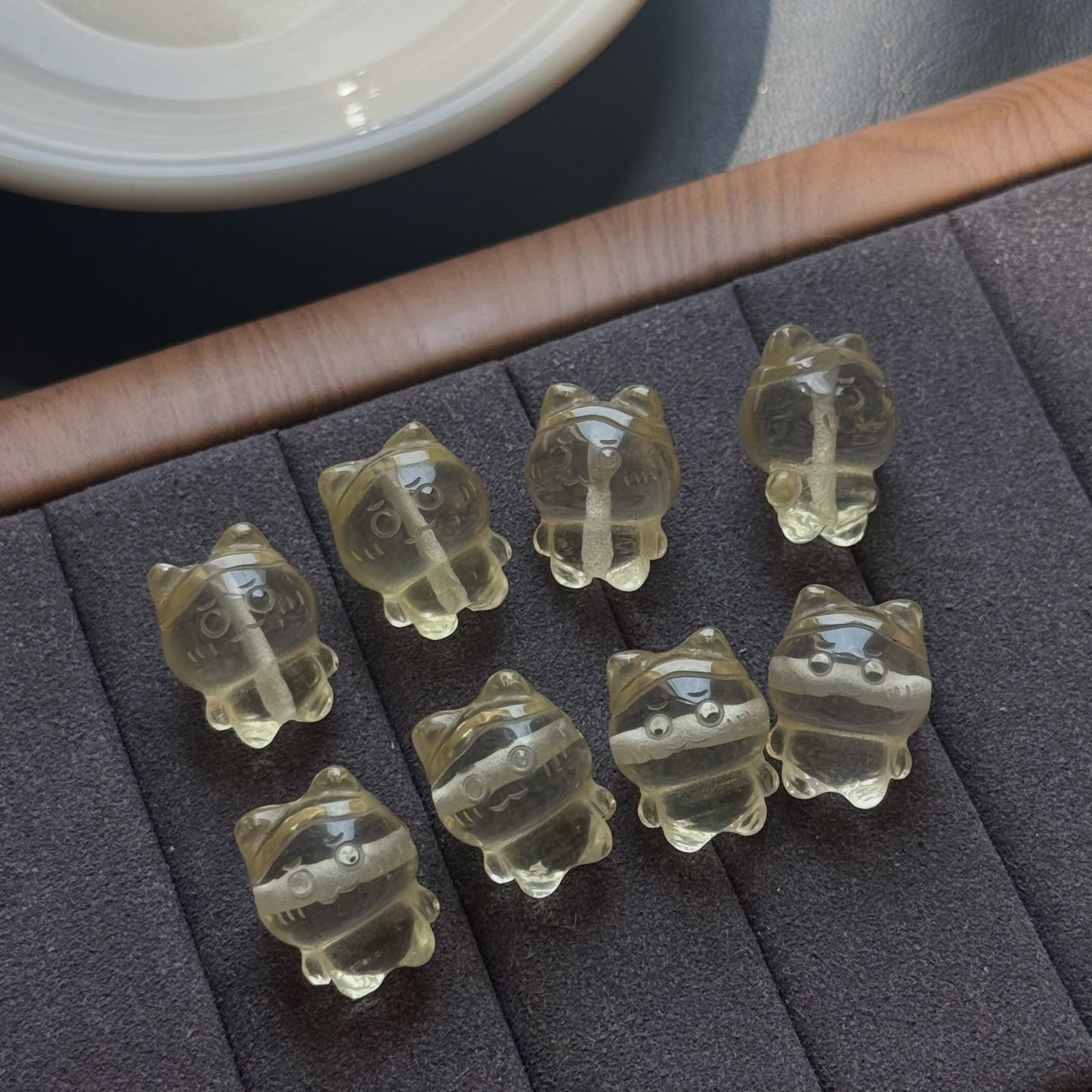 [原石] 檸檬黃水晶 通孔 串珠材料