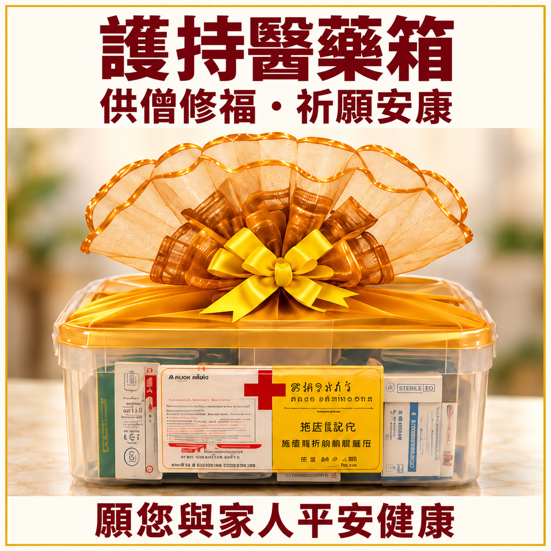 護持醫藥箱|一份醫藥護持,讓慈悲成為日常裡的照顧。