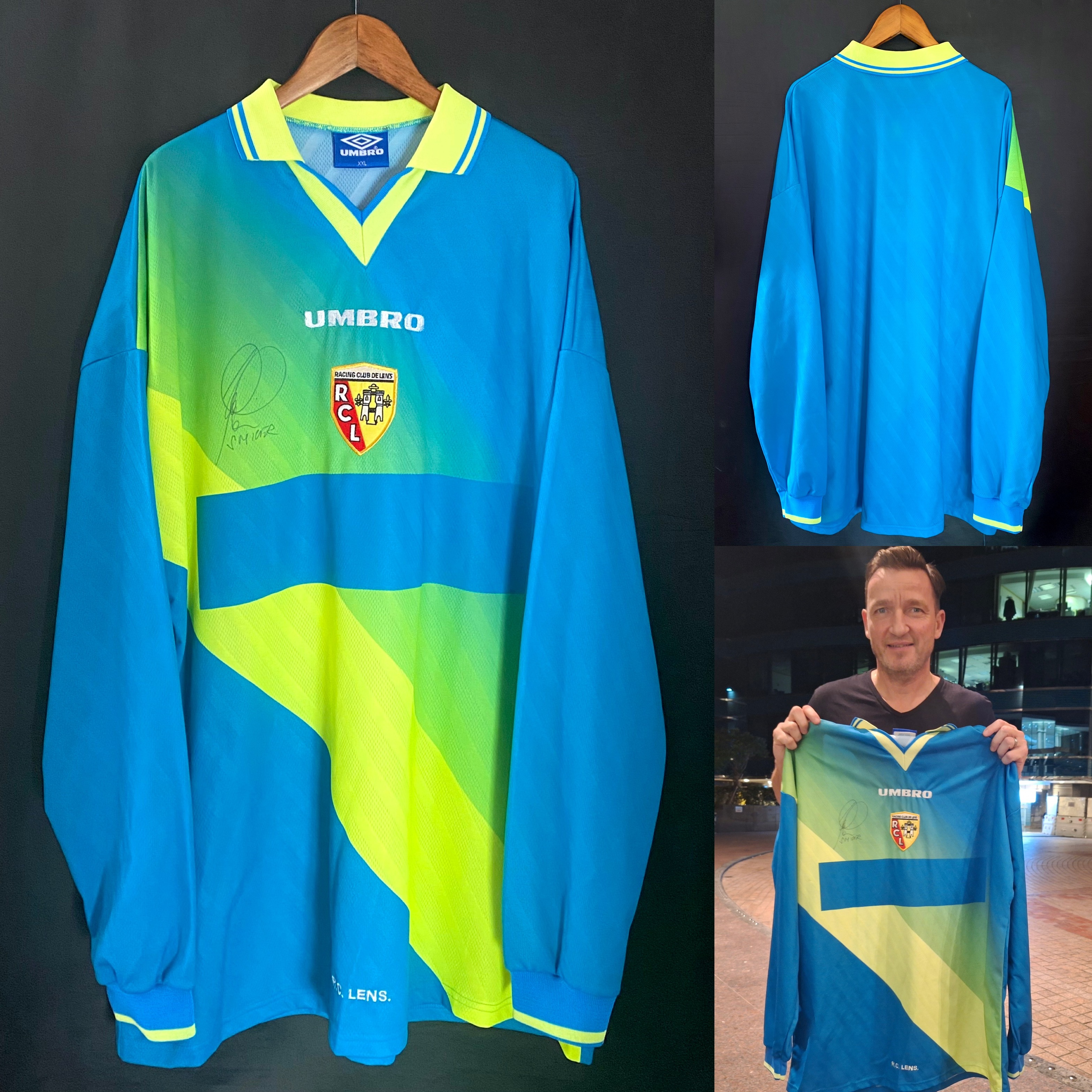 (Player Issue) RC Lens 1996-1998 Umbro L/S Away Player Issue Shirt