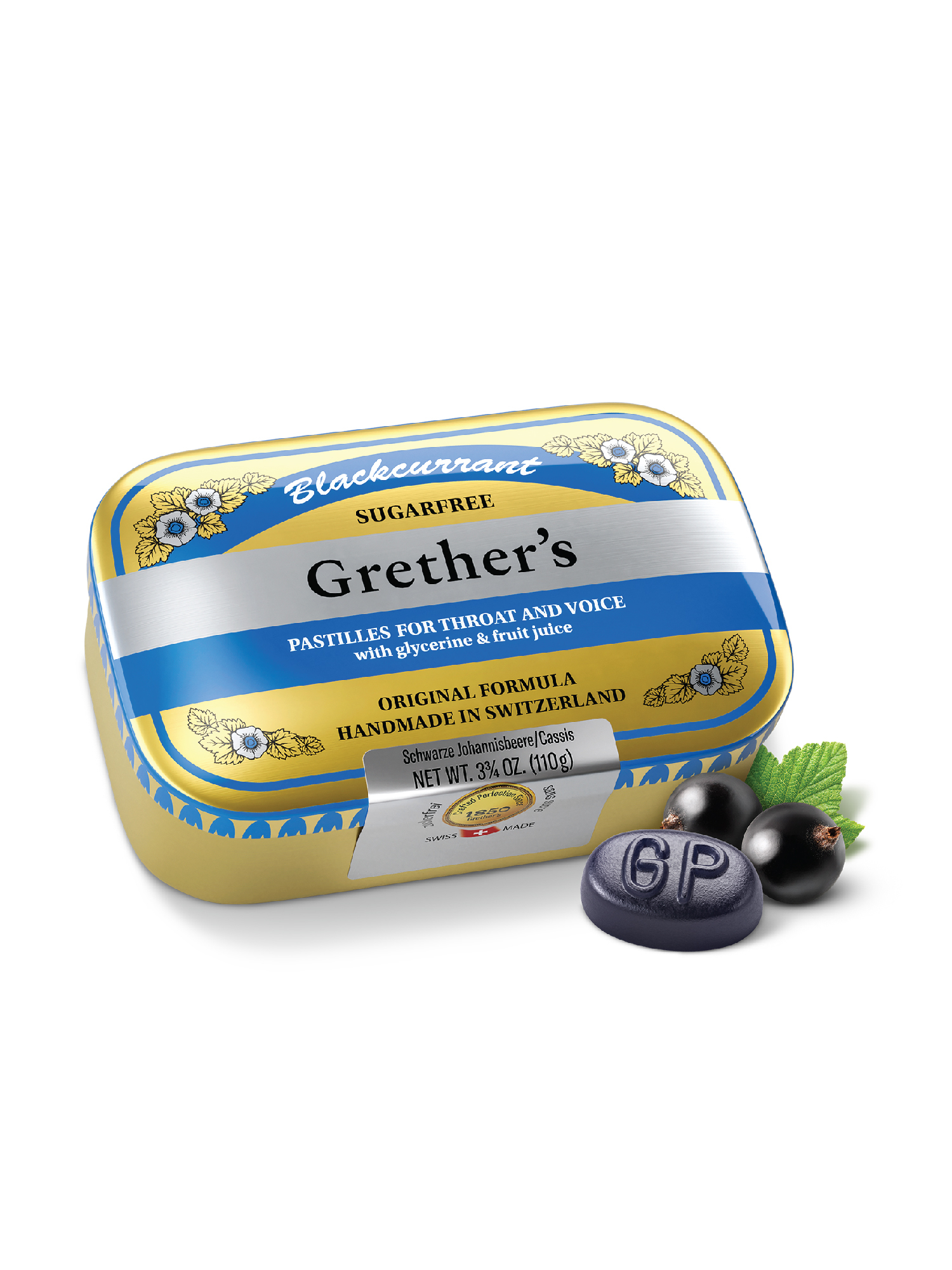 Grether's Blackcurrant Sugarfree 110g