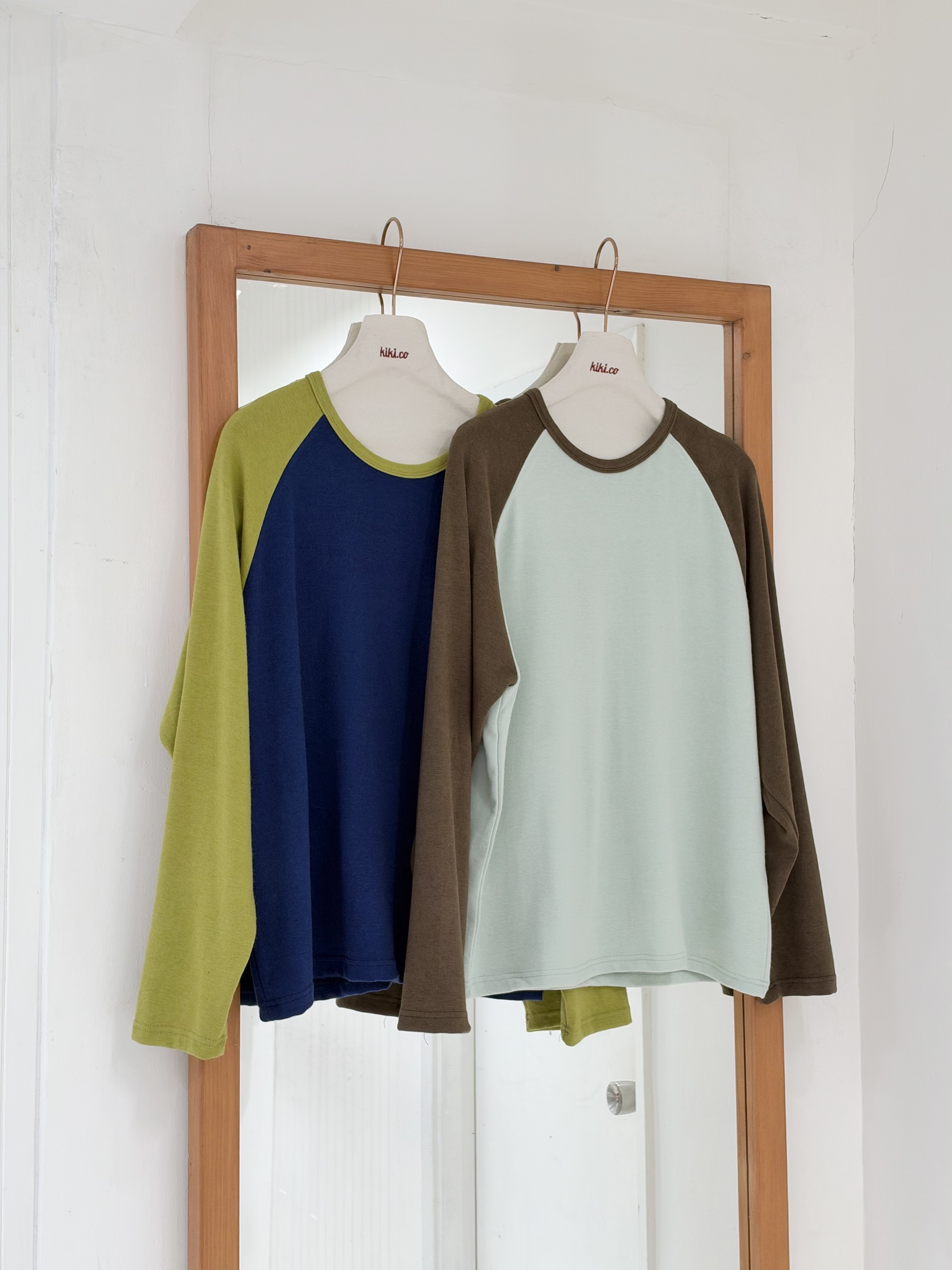 撞色牛角長袖闊Tee