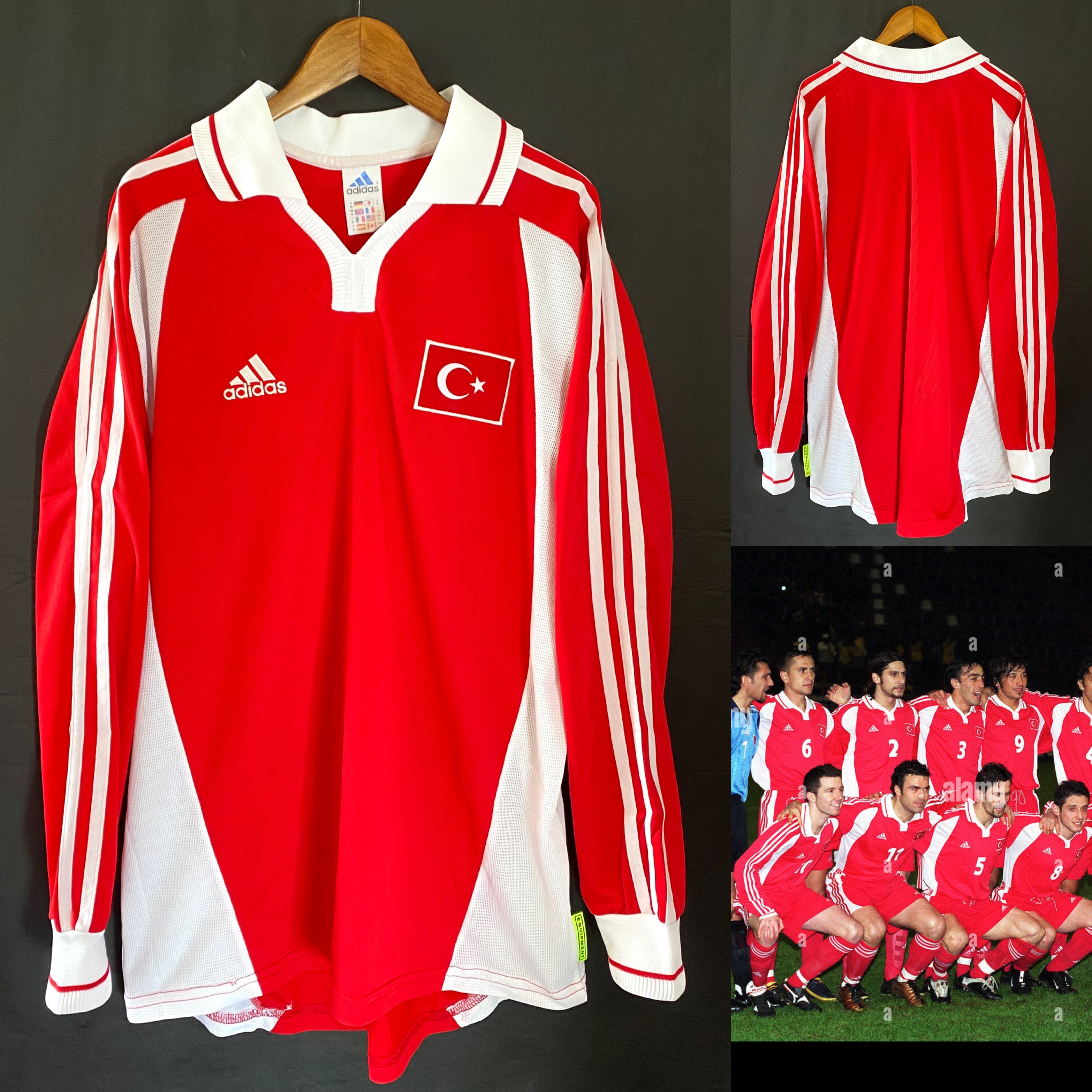 (Player Issue) Turkey 2000-2002 Adidas L/S Home Player Issue Shirt