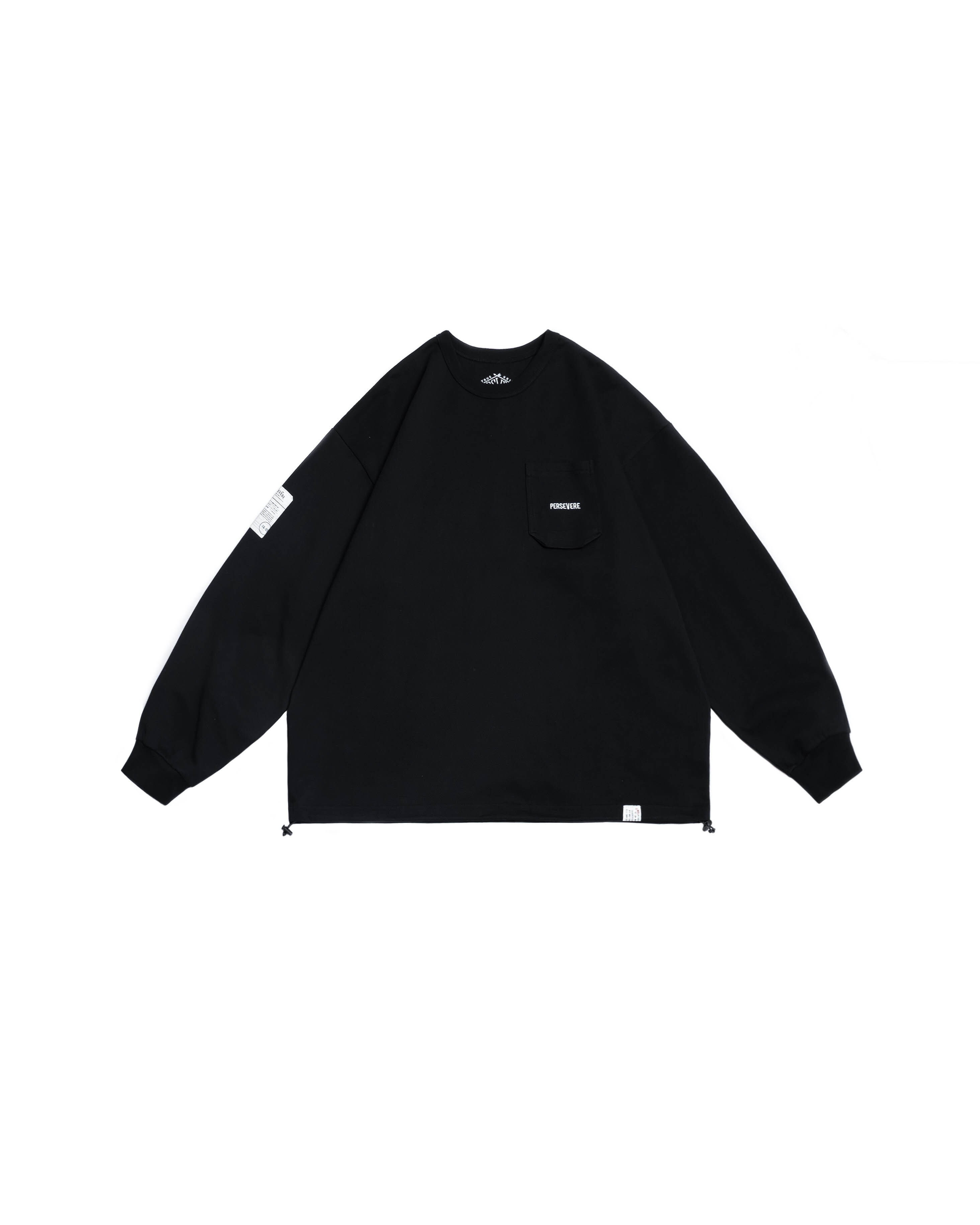 PERSEVERE EMBROIDERED LOGO STRIPED LONG-SLEEVE T-SHIRT 條紋長袖T恤 & CLASSIC LONG-SLEEVE POCKET T-SHIRT 口袋長袖T恤