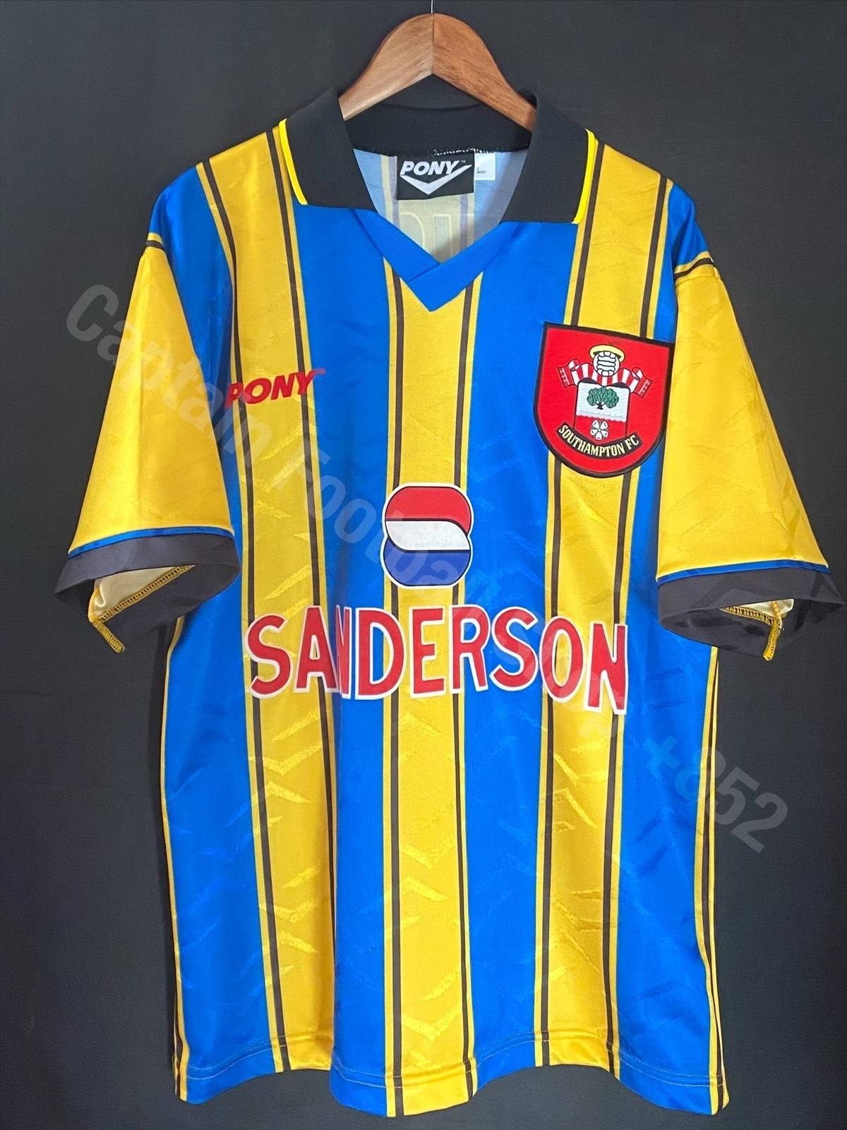 (Signed) Southampton 1995-1997 Pony Away Shirt #7 LE TISSIER