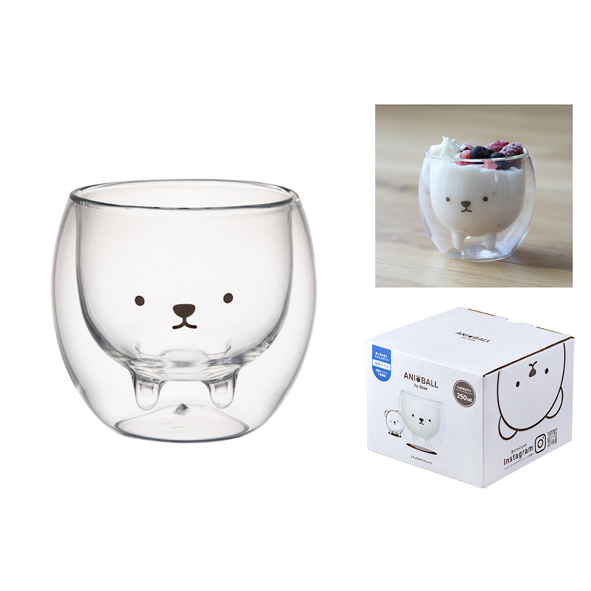 CB JAPAN Aniball 250ml 耐熱雙層玻璃杯