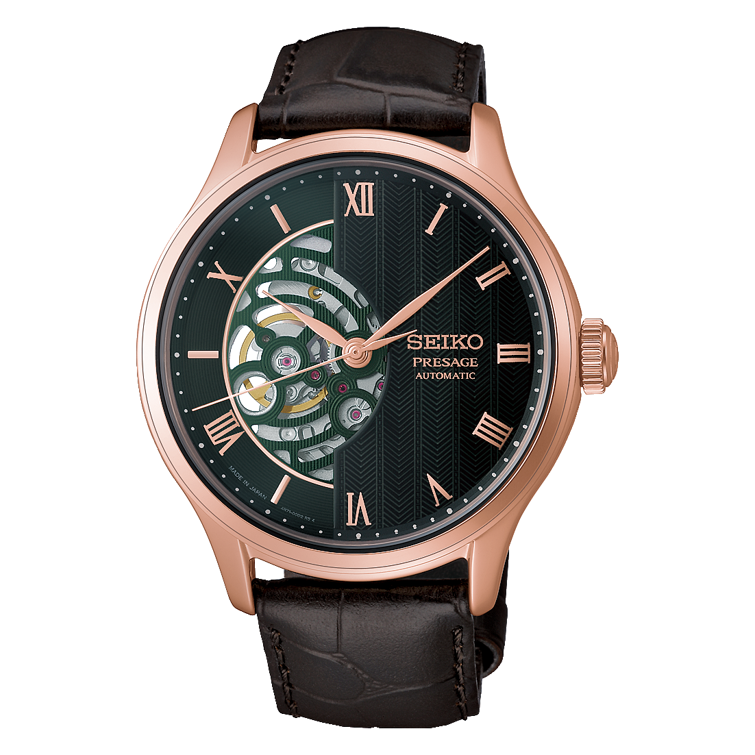 Seiko Presage Japanese Garden  Open Heart Watch ,  Green HCB007J HCB007J1 , Black HCB008J HCB008J1 日本花園男士自動機械手錶帶皮錶