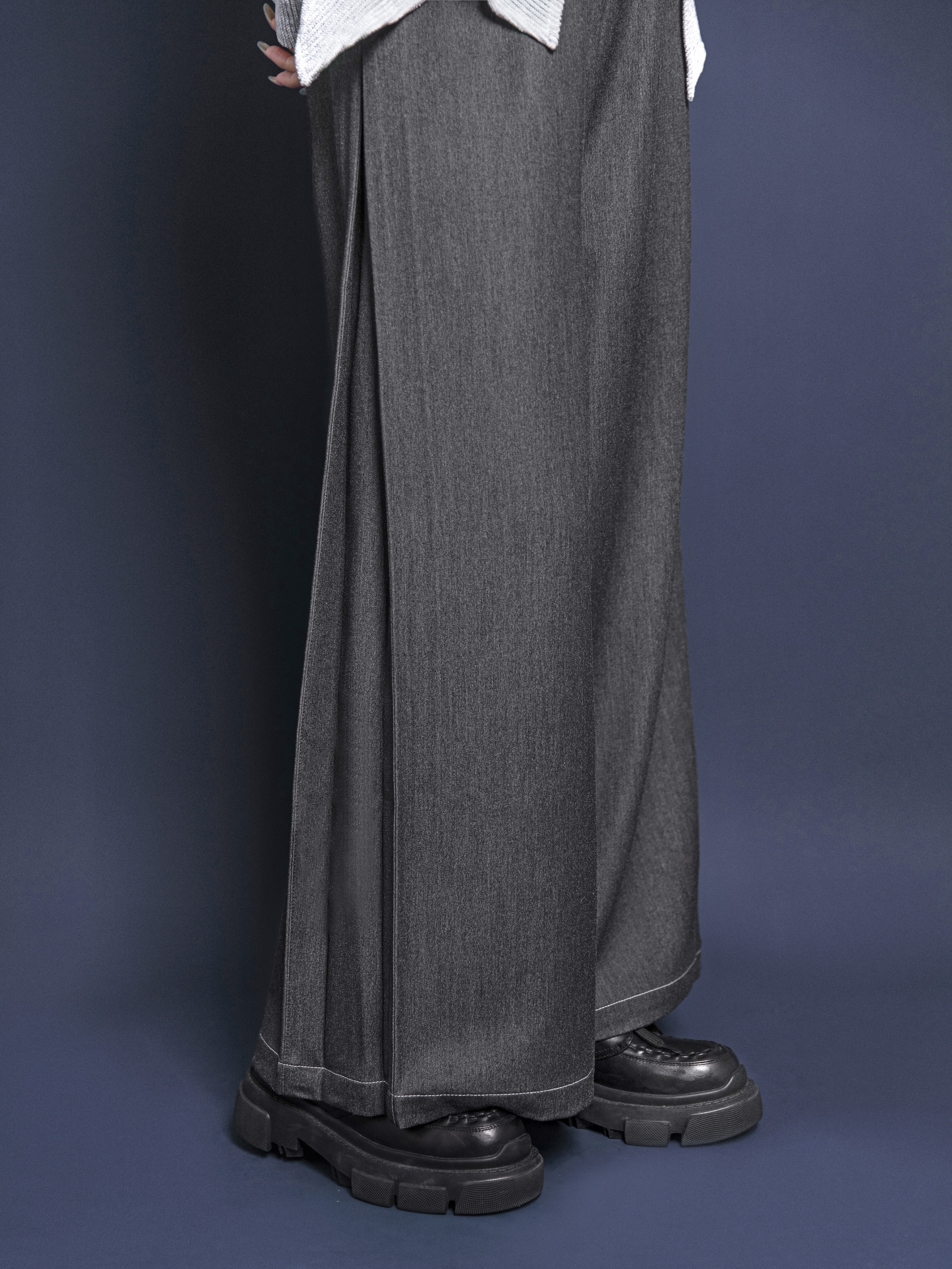 拼布撞色線長褲 - 26WRB234D
