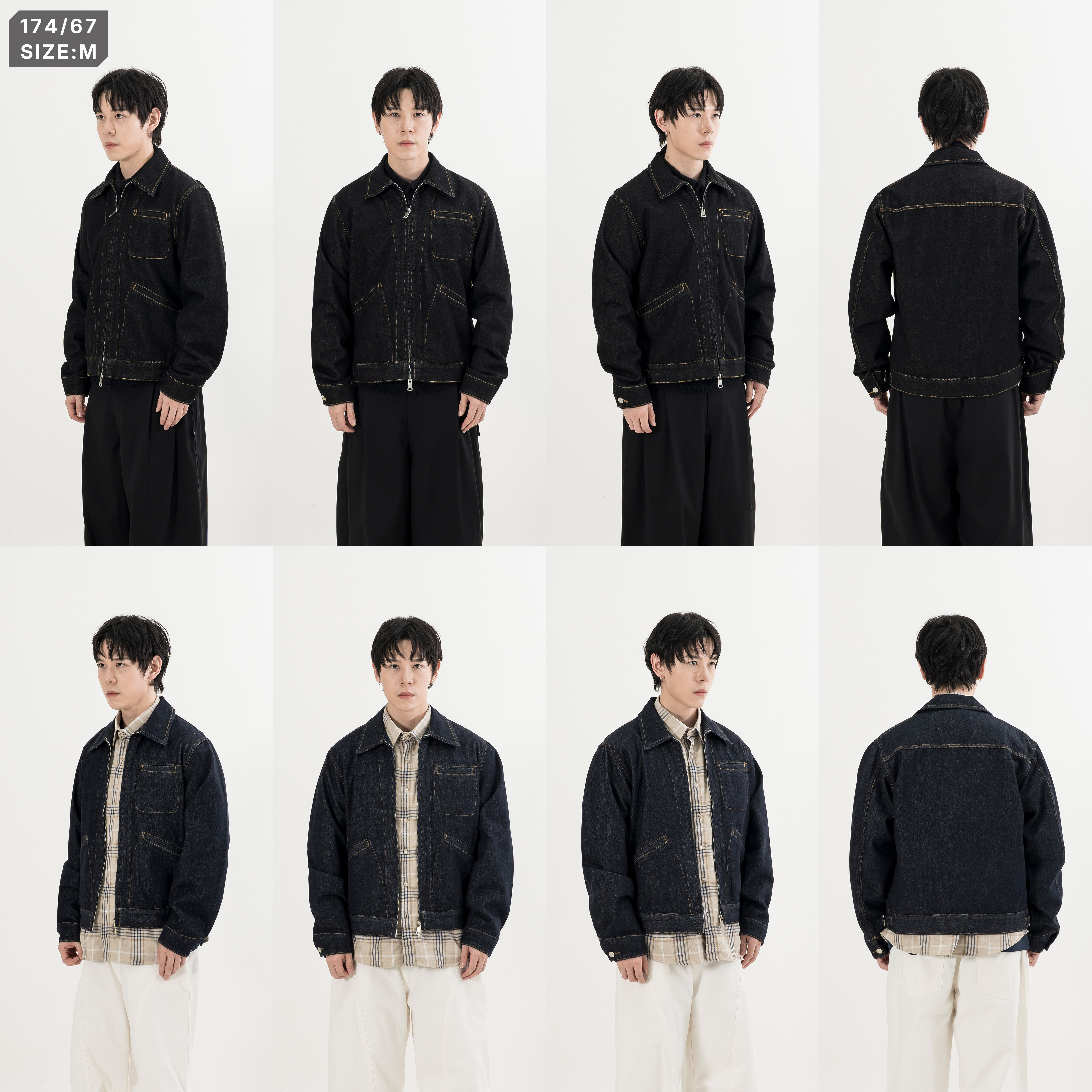 Zip Denim Coach Jacket 拉鍊 牛仔 教練外套 [O-JK128]