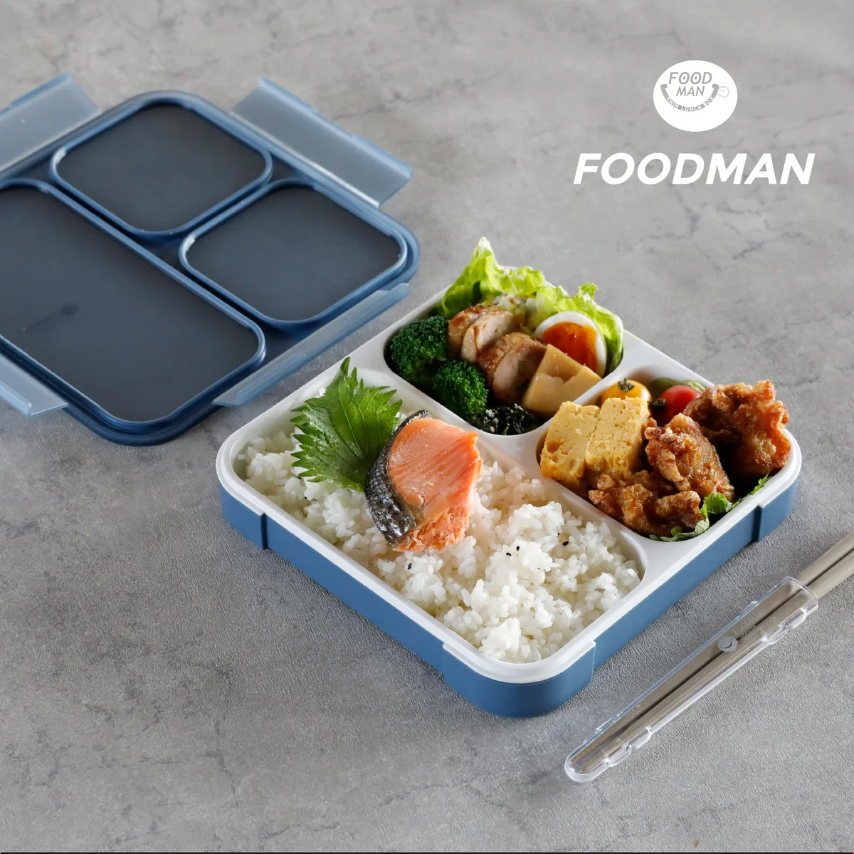 CB JAPAN Foodman 800ml 抗菌薄型分格飯盒