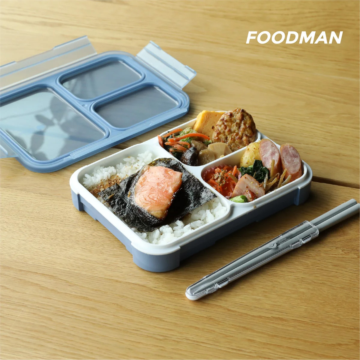 CB JAPAN Foodman 700ml 抗菌薄型分格飯盒
