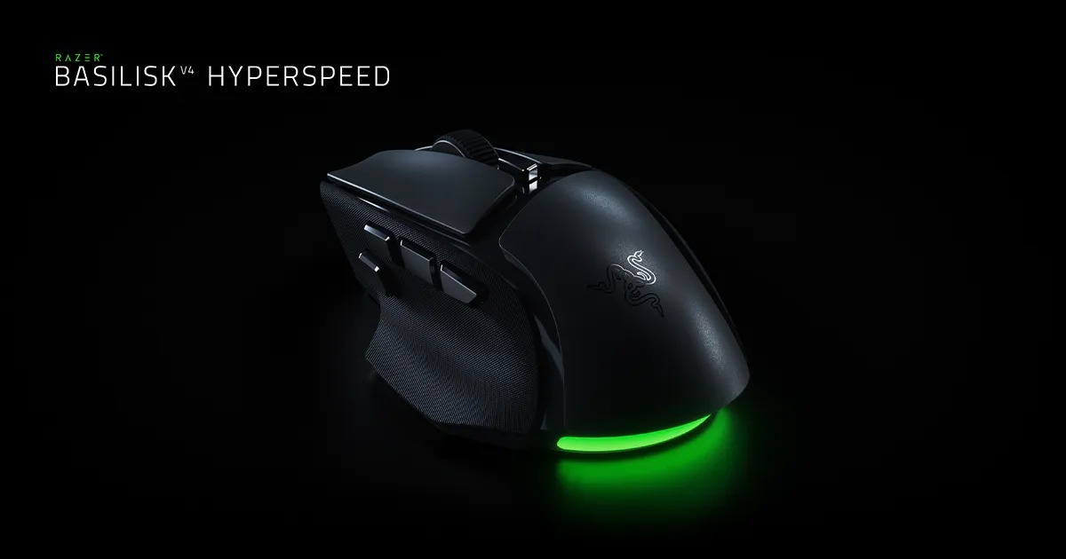 Razer Basilisk V4 HyperSpeed 無線人體工學遊戲滑鼠