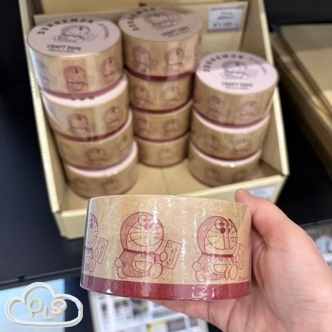 寄信主題 牛皮紙膠帶 多啦A夢 日本郵便局限定 棕色 #73006-1