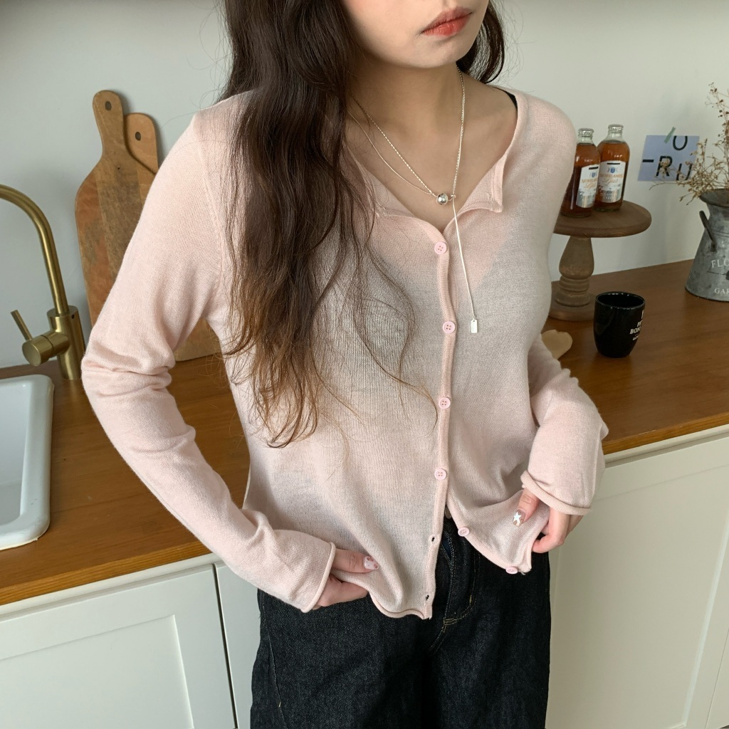 S「FOR GIRLS」慵懶日記! 混羊毛捲邊百搭針織衫（6colors）SC-1212