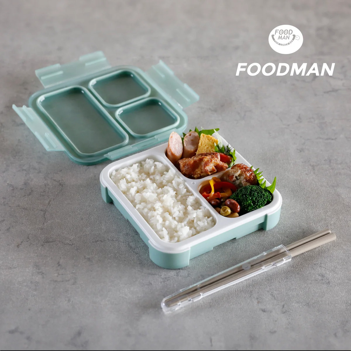CB JAPAN Foodman 500ml 抗菌薄型分格飯盒