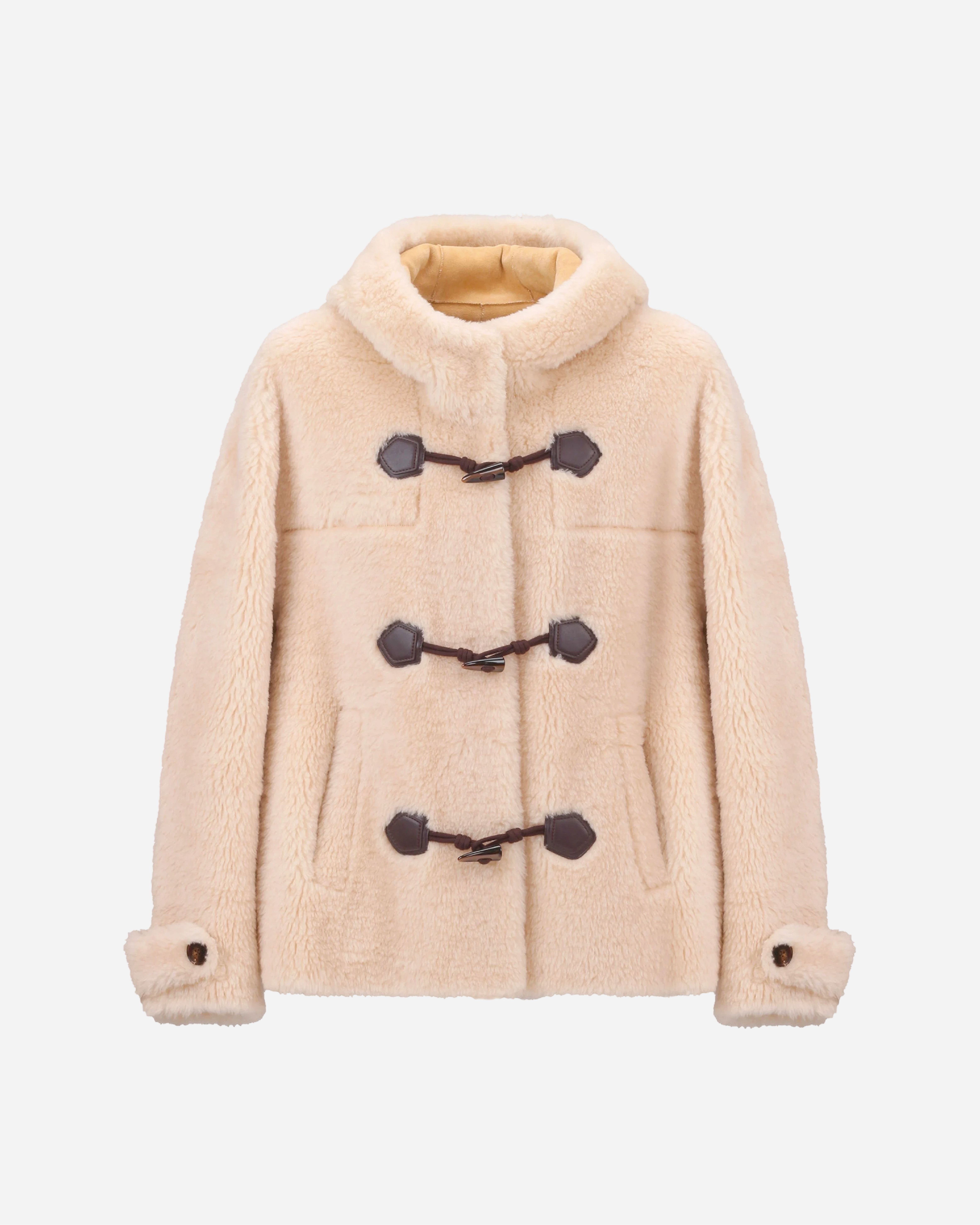 【2色入】UGG Ozlana 26AW Hooded Duffle Reversible Shearling Coat