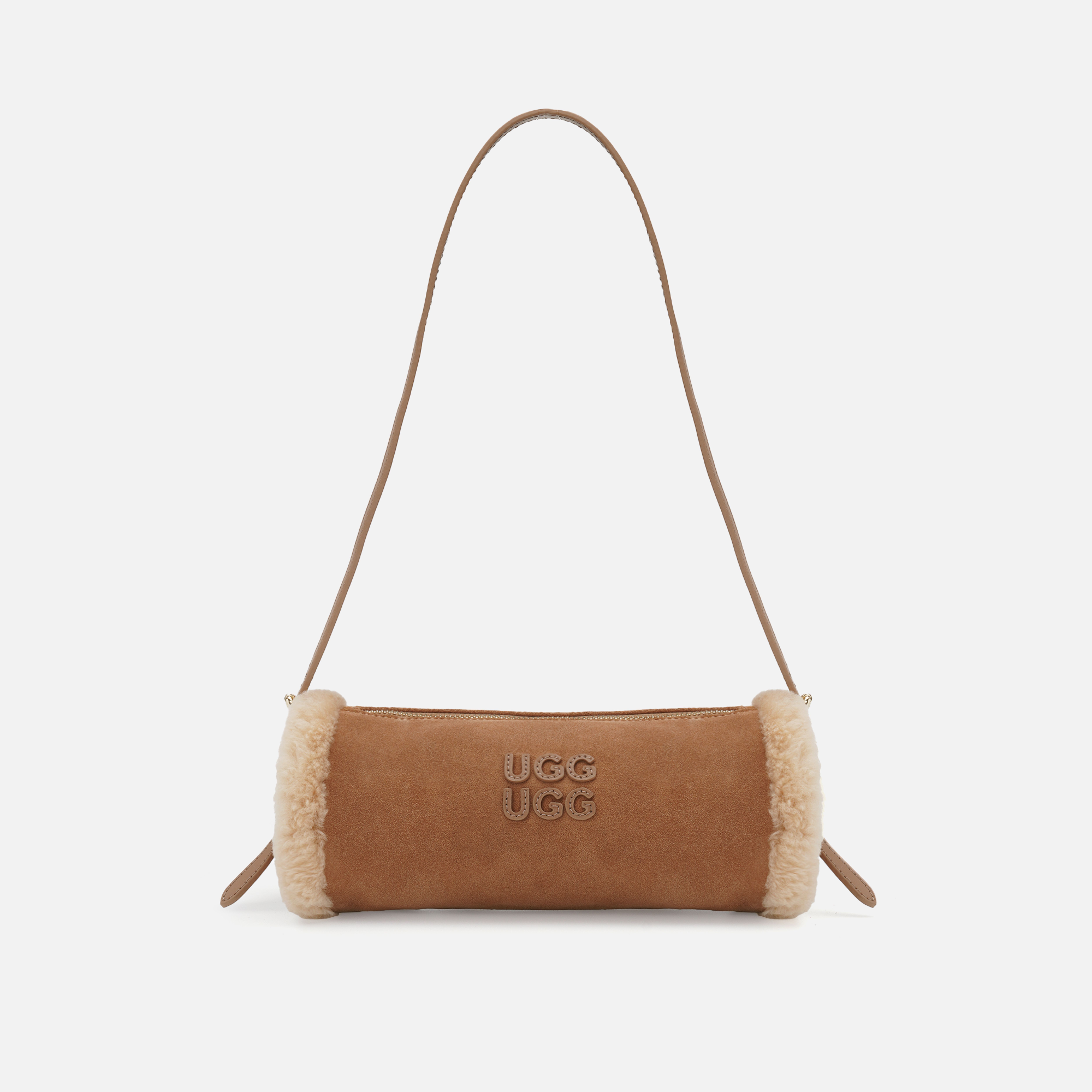 UGG 26AW Ozlana Logo Shearling Barrel Bag