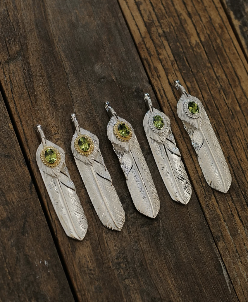 橄欖石大碼羽毛系列Peridot Feather Collection
