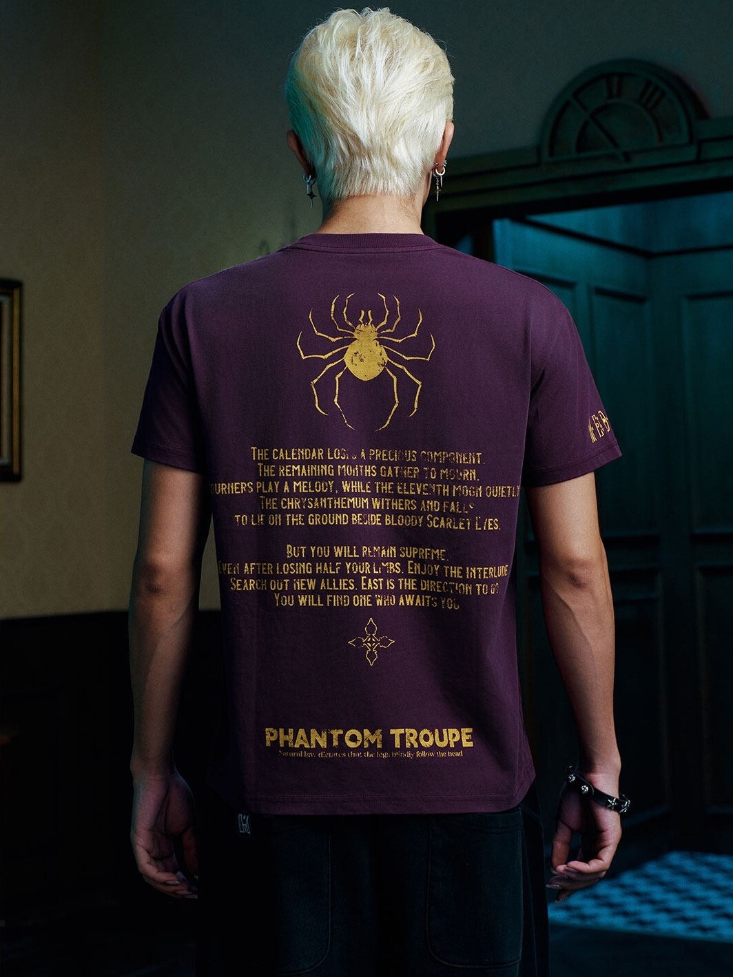 MEDM X Hunter × Hunter Collaboration Series: Phantom Troupe Distressed Graphic Print Short-Sleeve T-Shirt